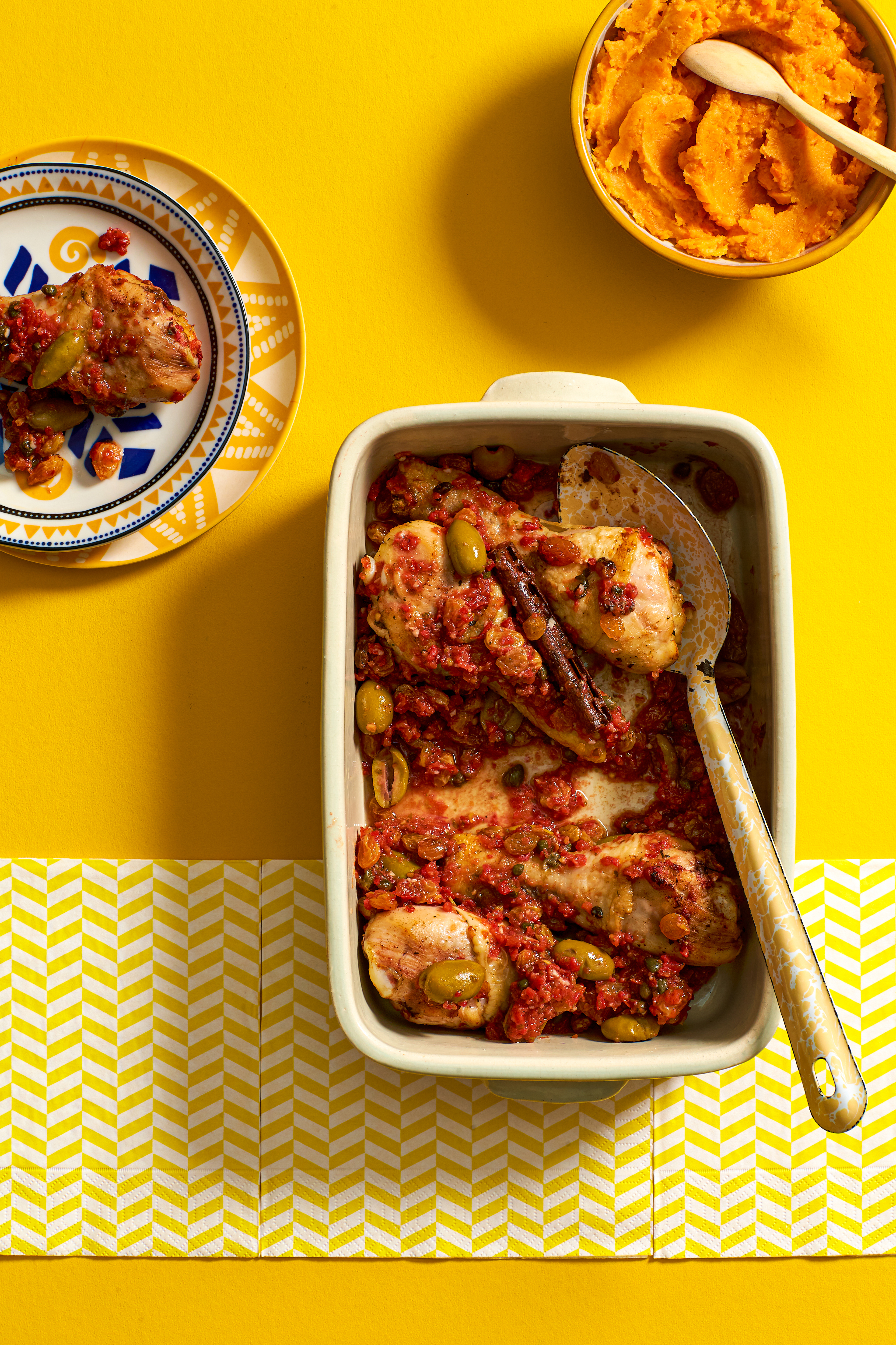 Zoete kip met olijven