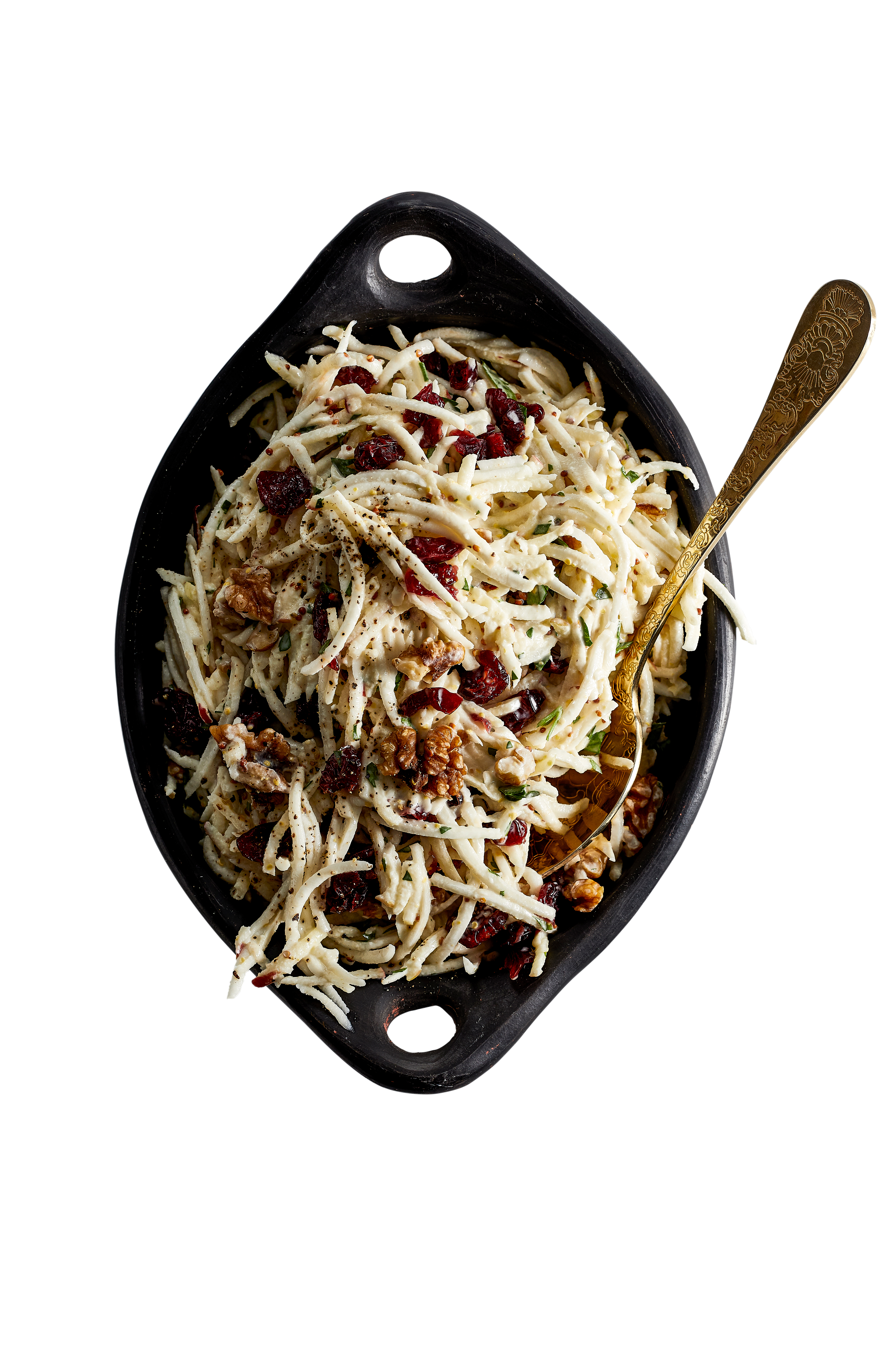 Knolselderijsalade met cranberry's en walnoten