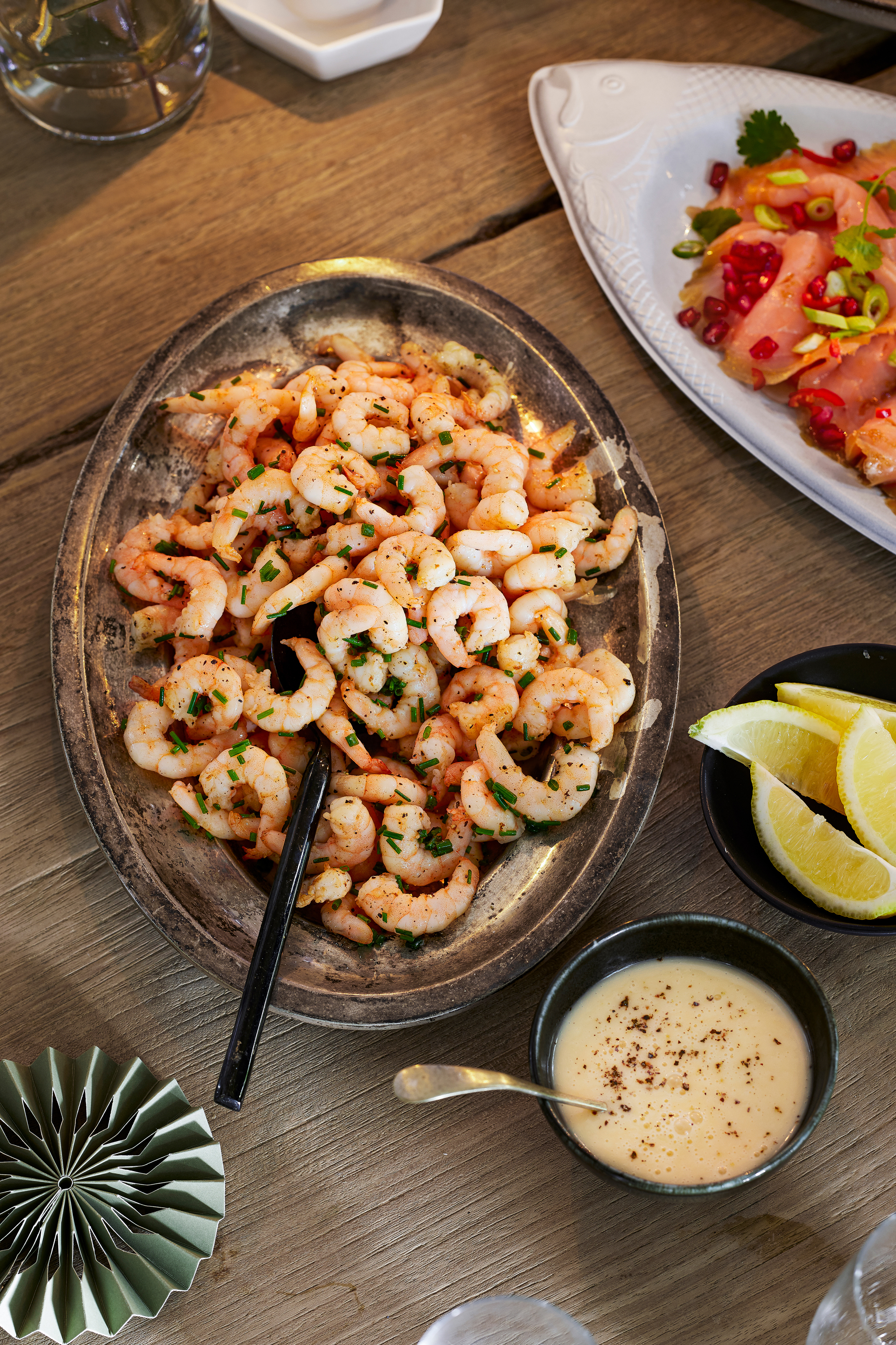 Garnalen met beurre blanc