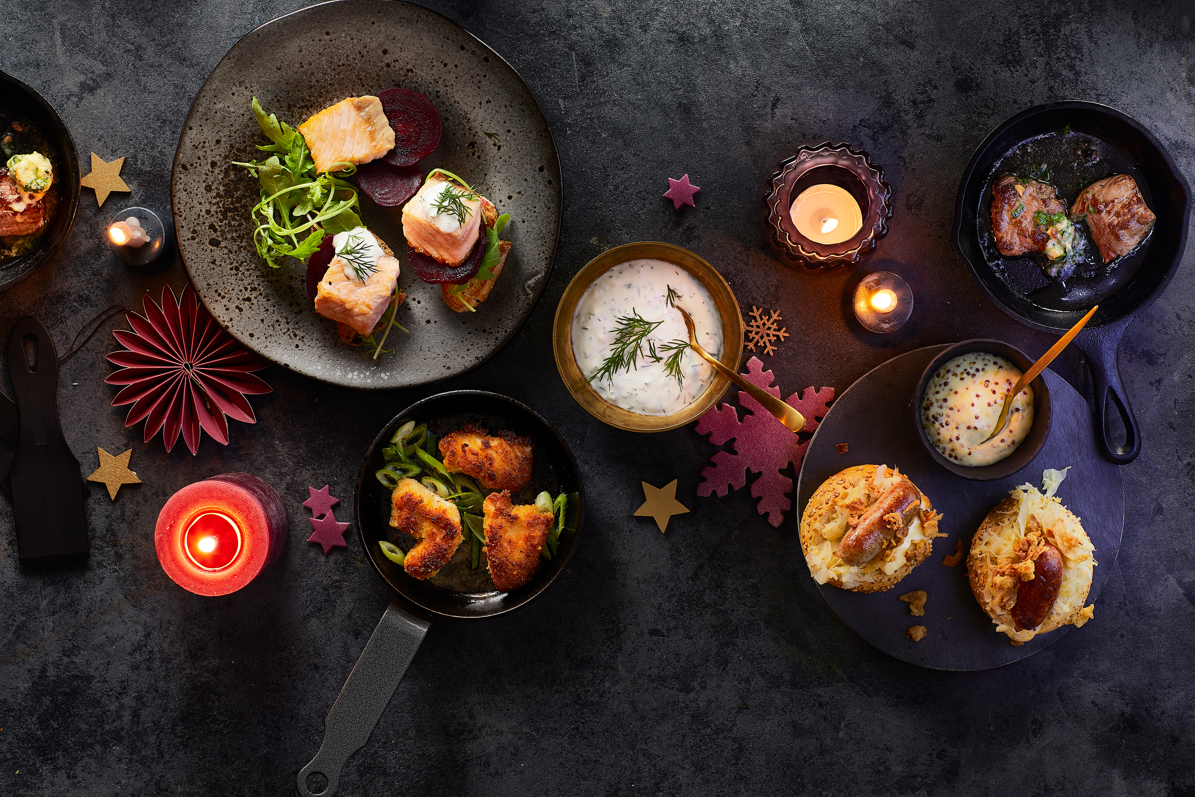 Zalm met biet en dilleroom