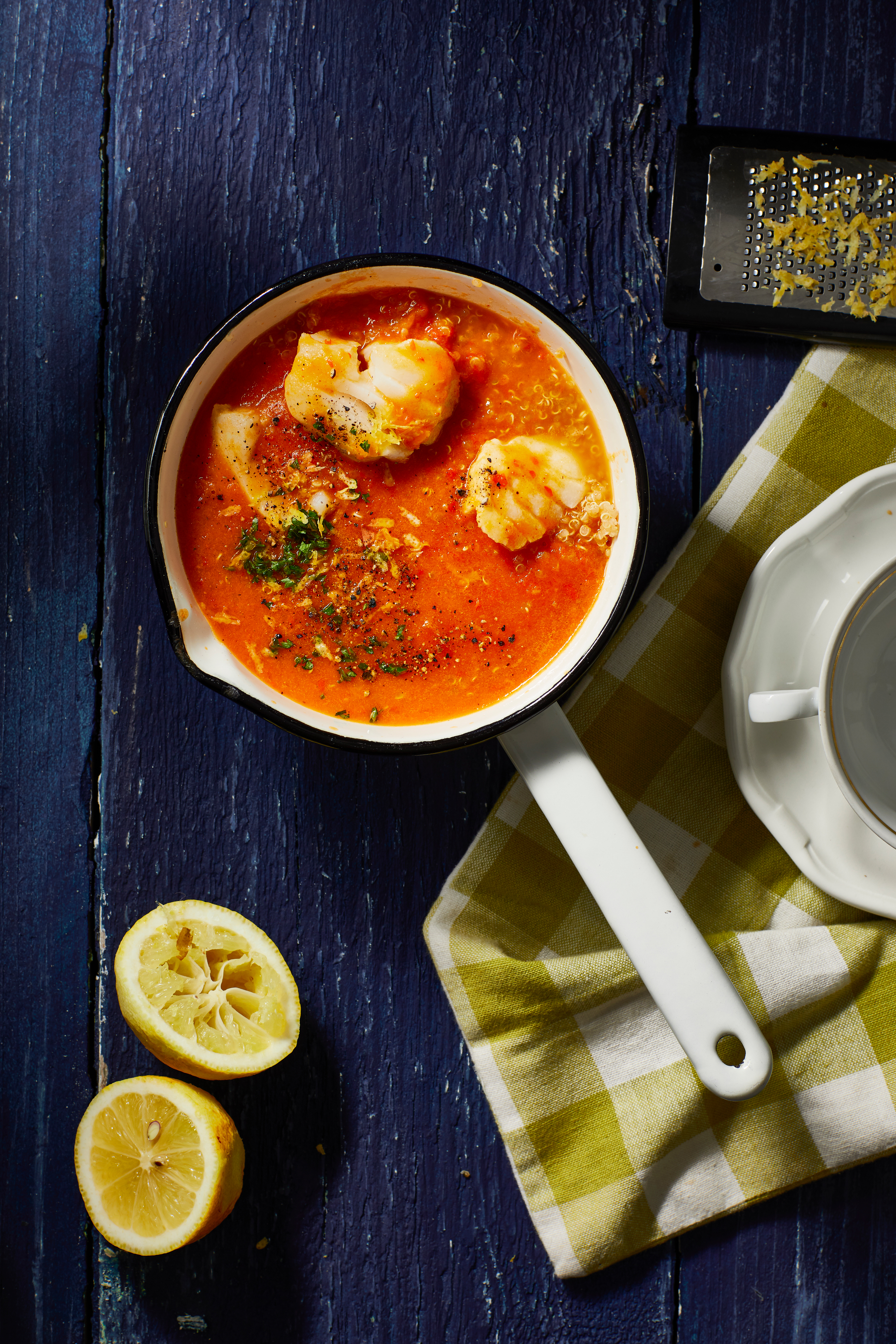 Tasty vissoep met saffraan en quinoa