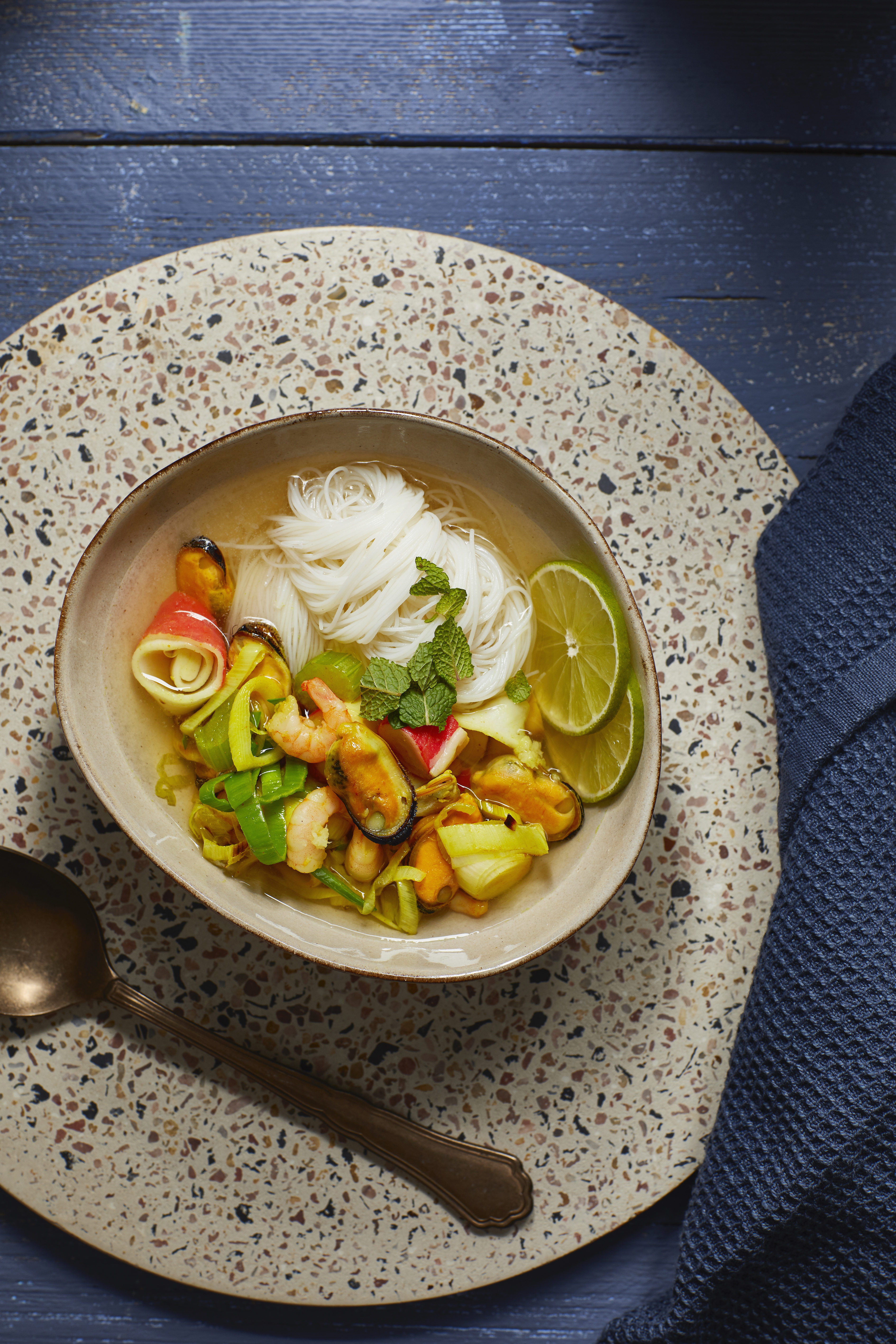 Visbouillon met gember