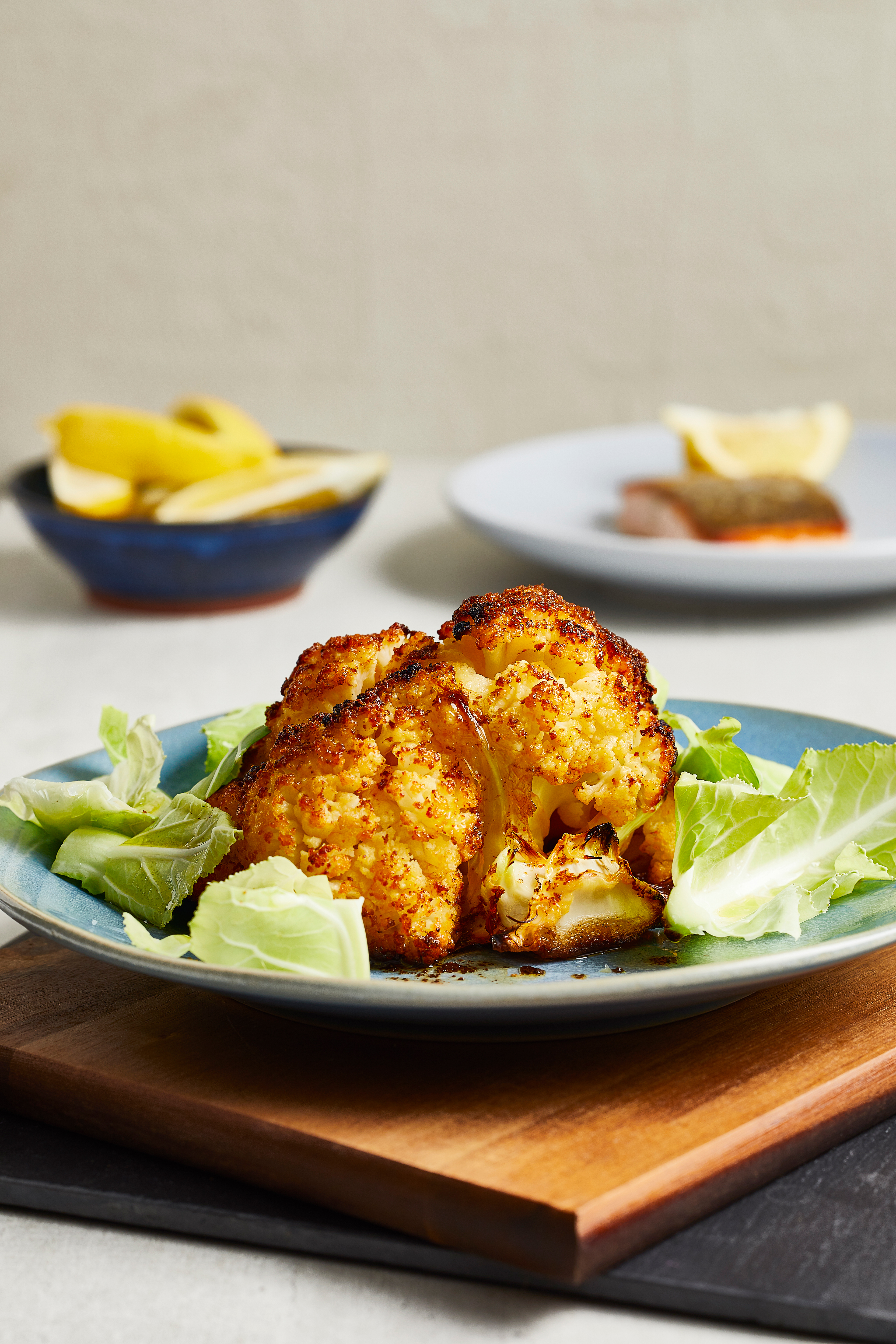 Geroosterde bloemkool met specerijenboter