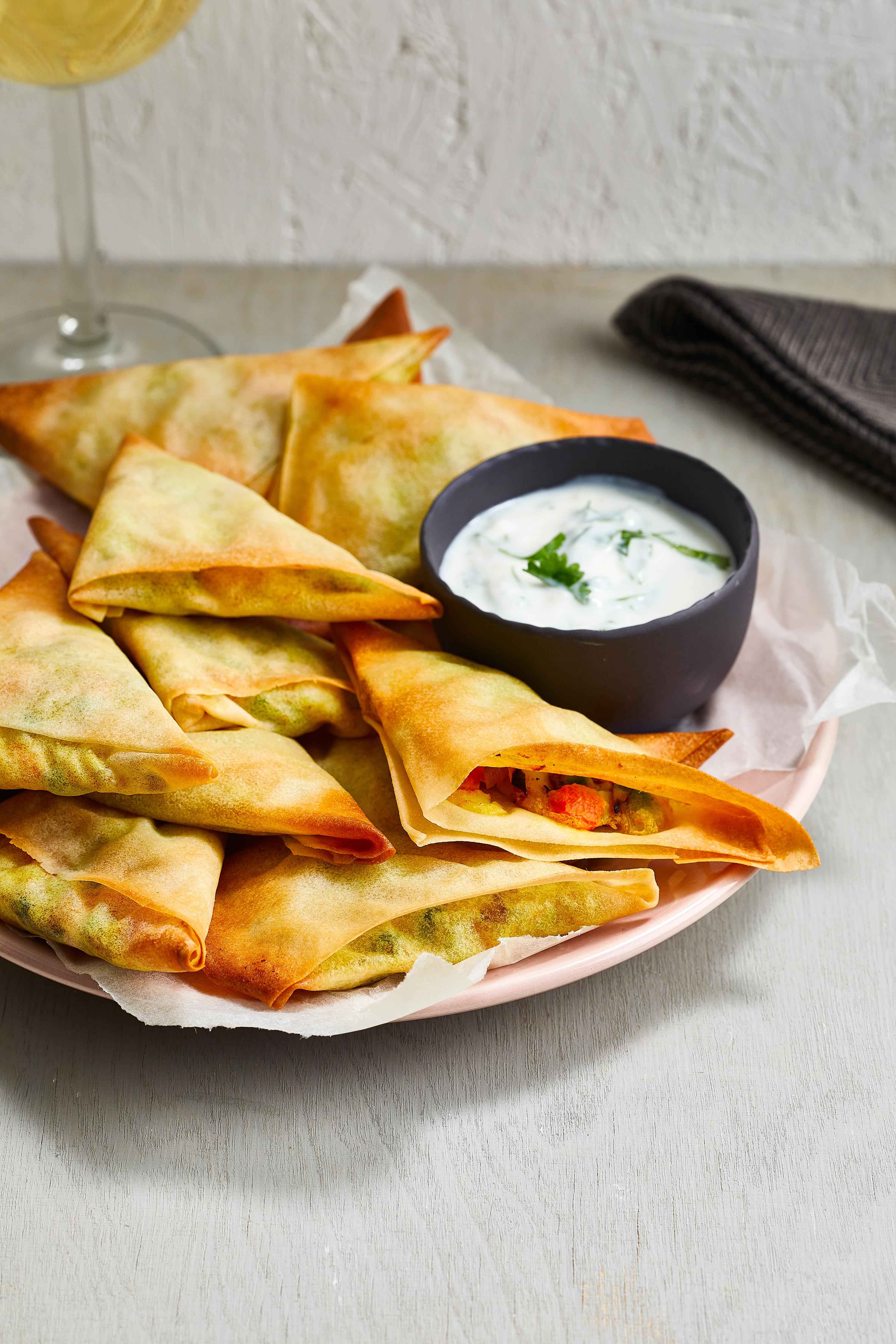 Samosa's met korianderdip