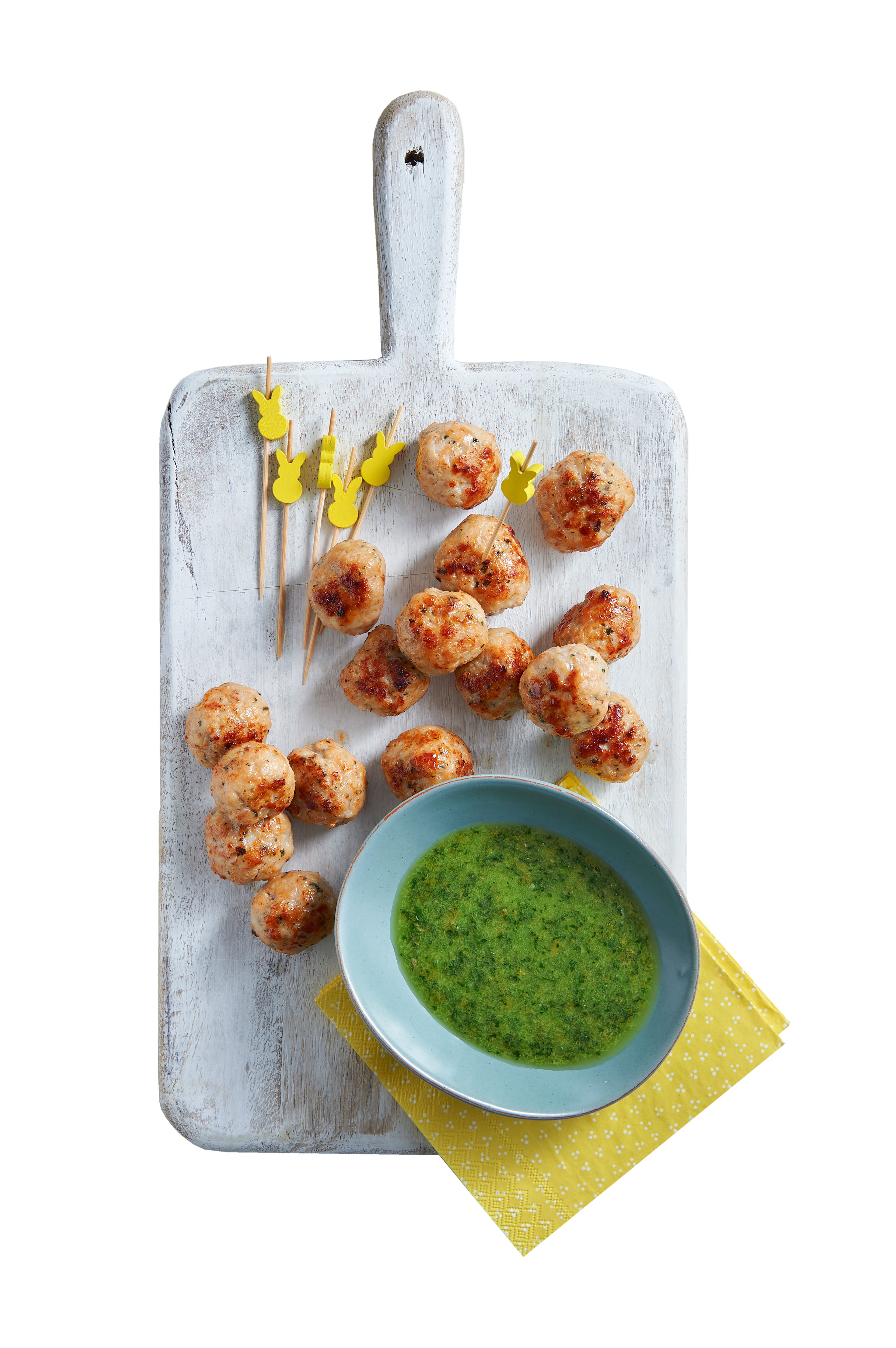 Kipgehaktballetjes met salsa verde