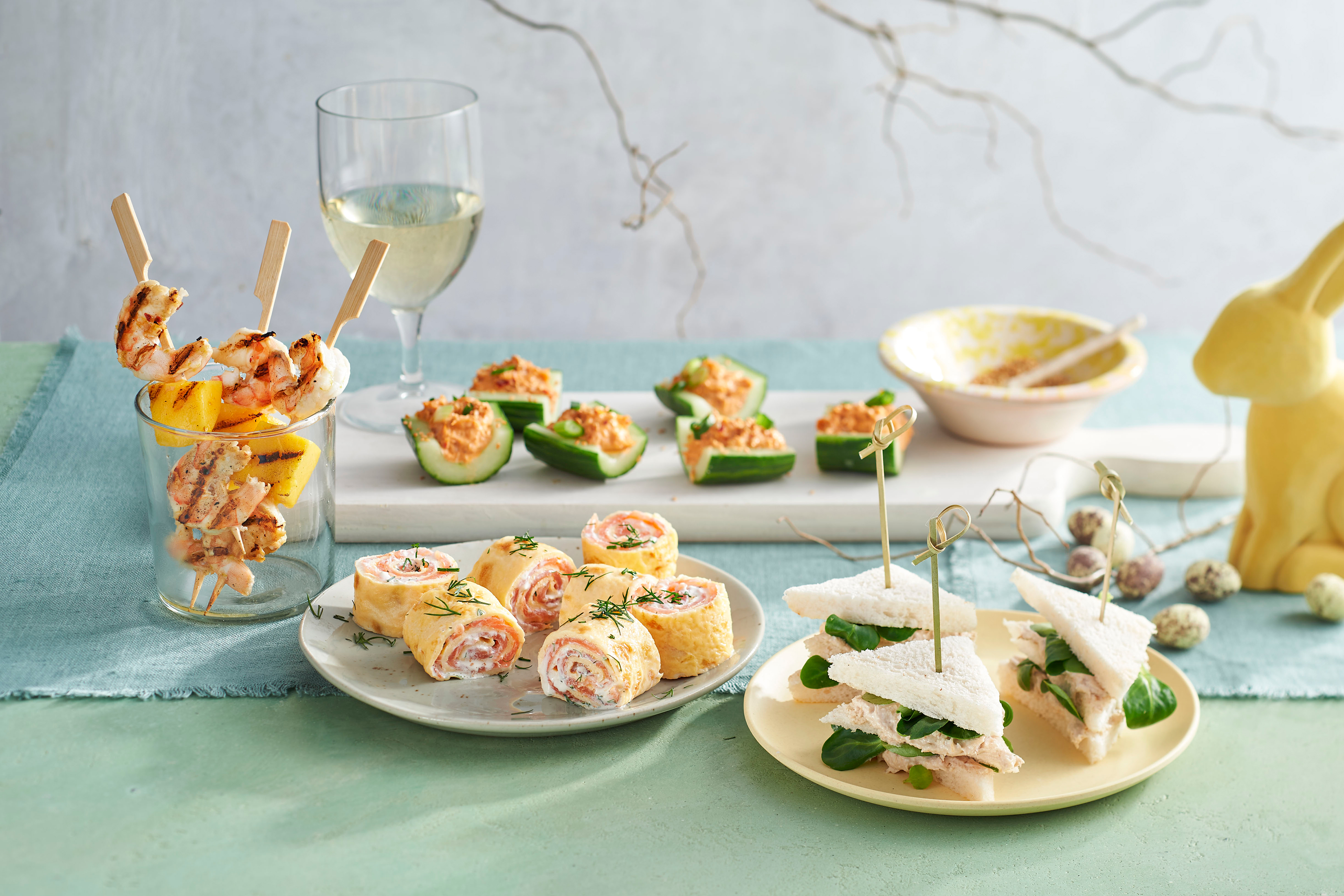 Garnalen-mangospiesjes