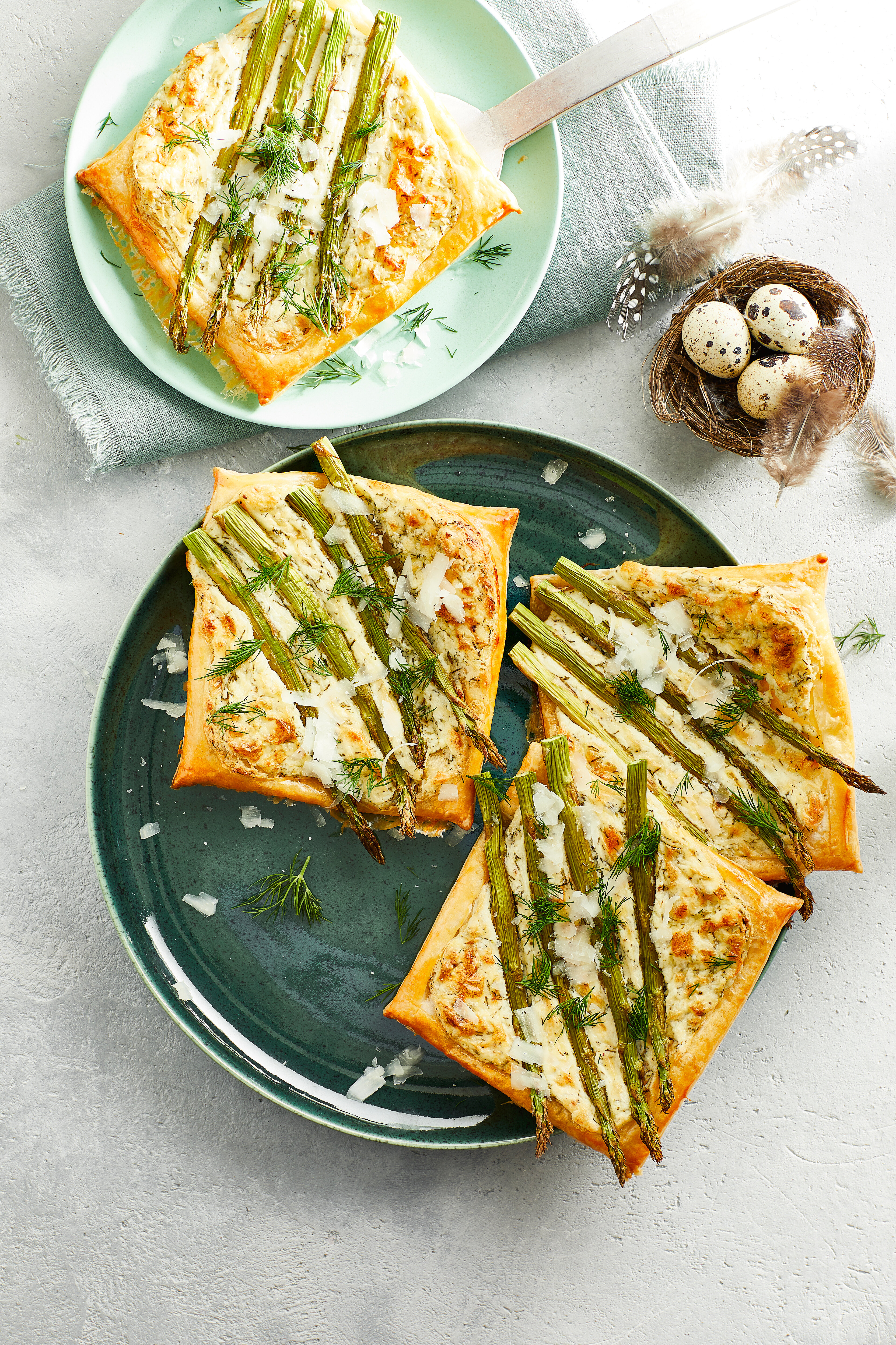 Snelle aspergetaartjes