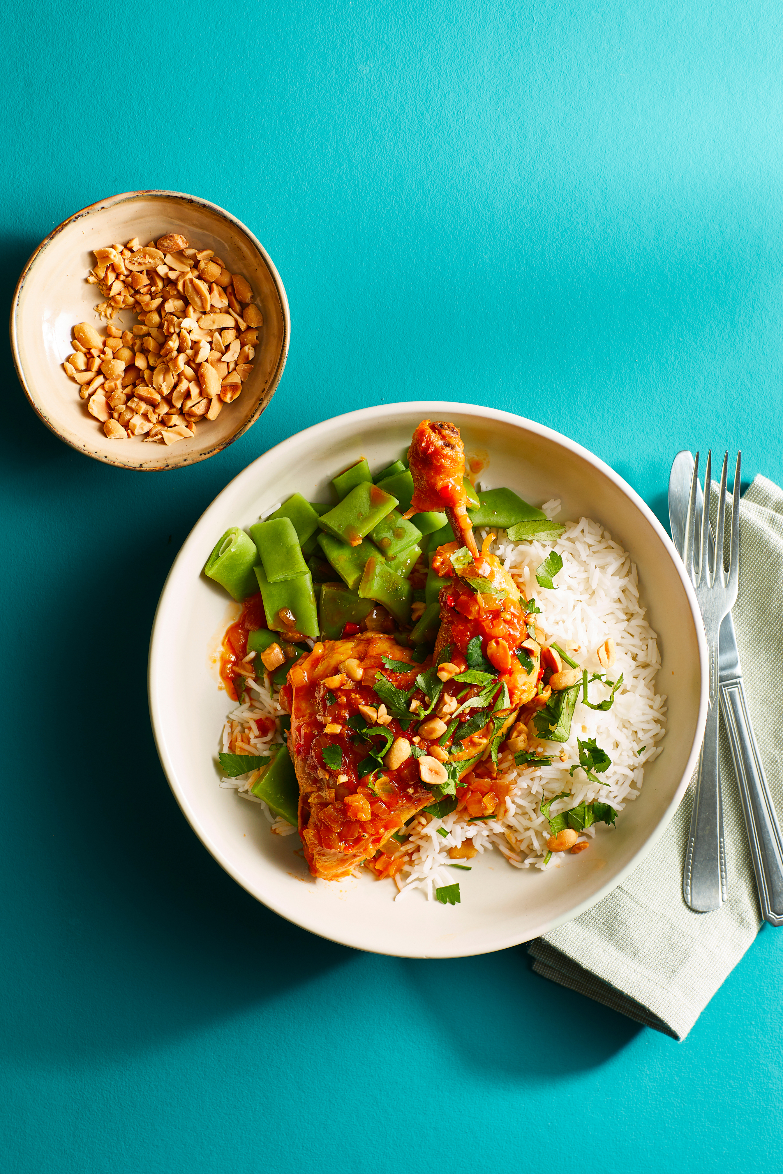 Surinaamse kip met rijst