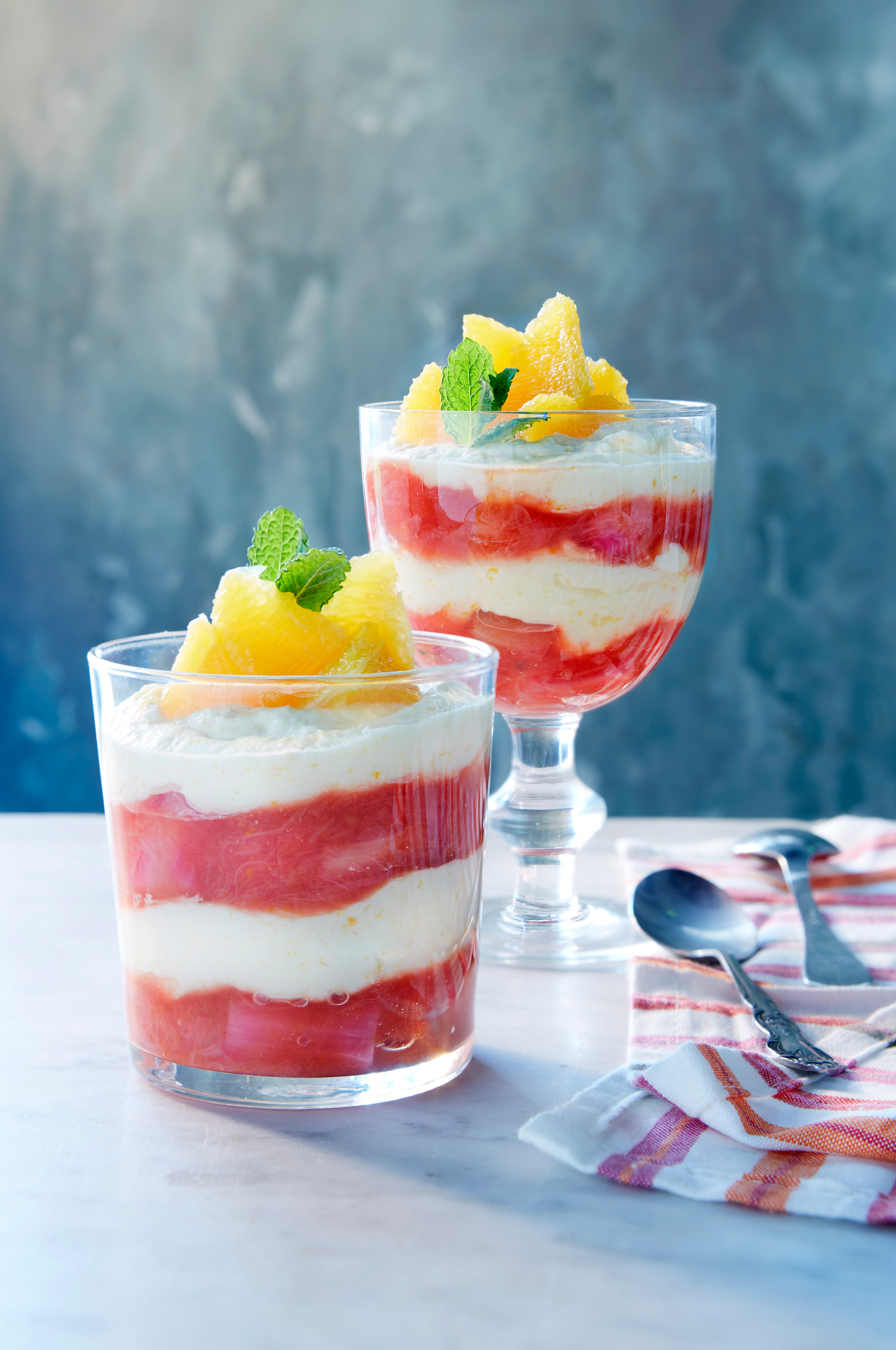 Rabarberflip met sinaasappelroom