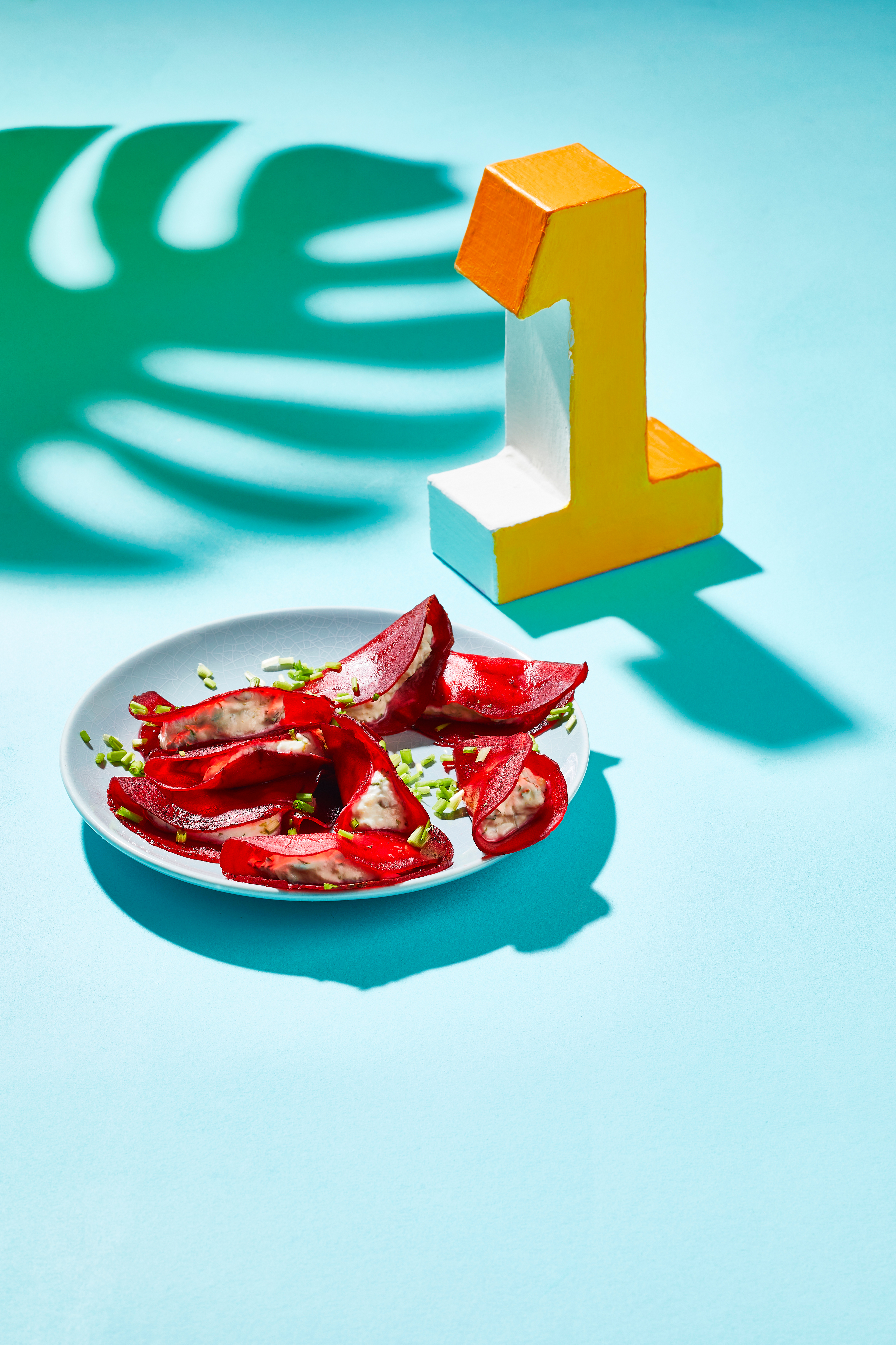 Bietenravioli met kruidenkaas