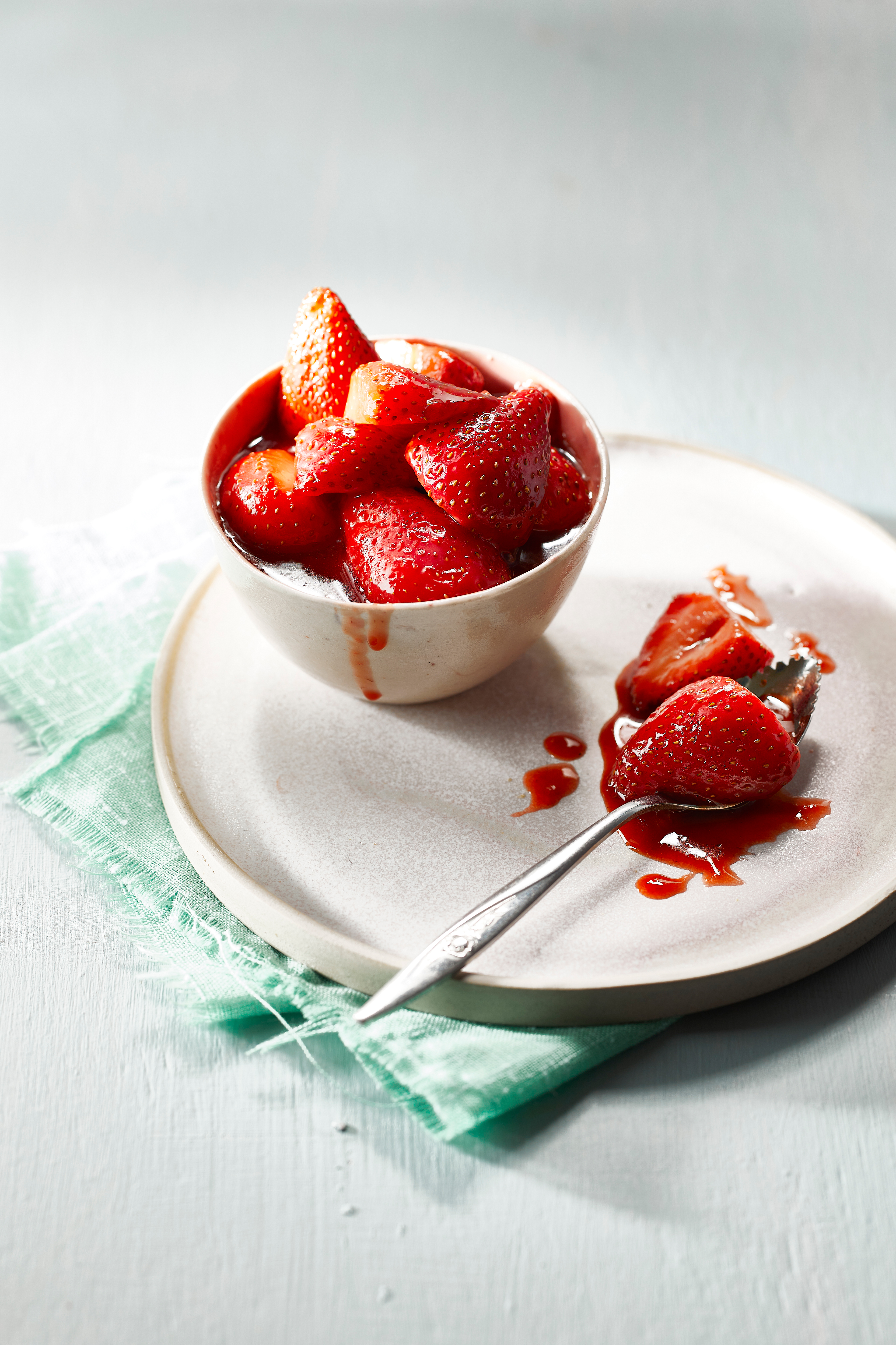 Gebakken gemarineerde aardbeien