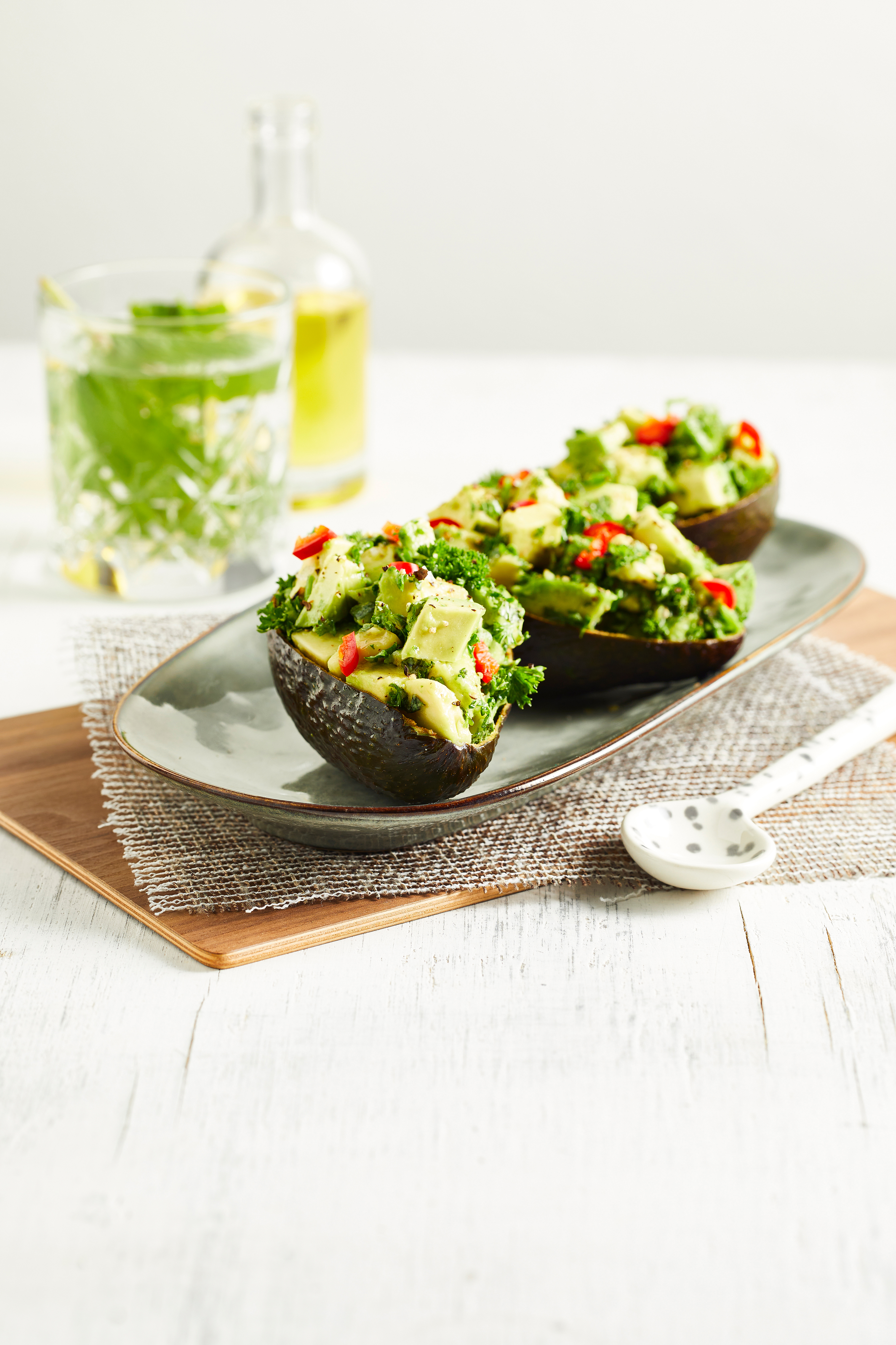 Gevulde kruidenavocado