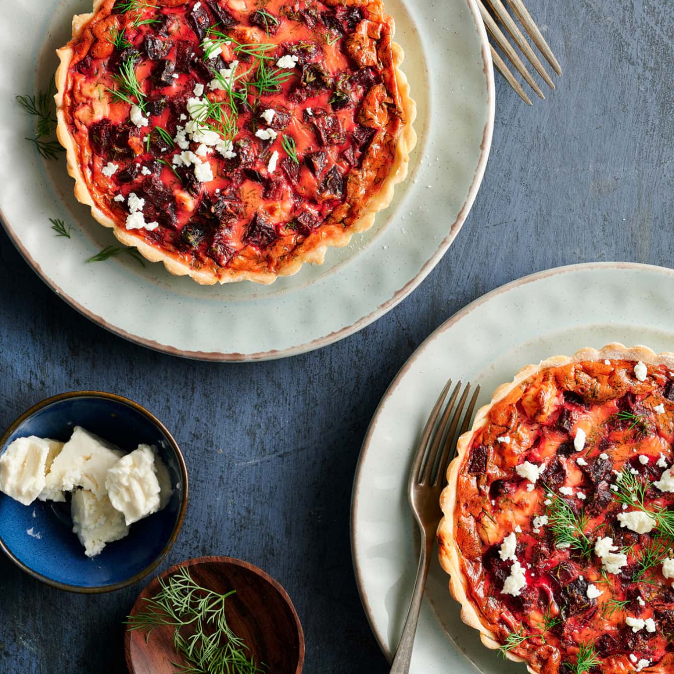 Bietenquiche met feta en dille