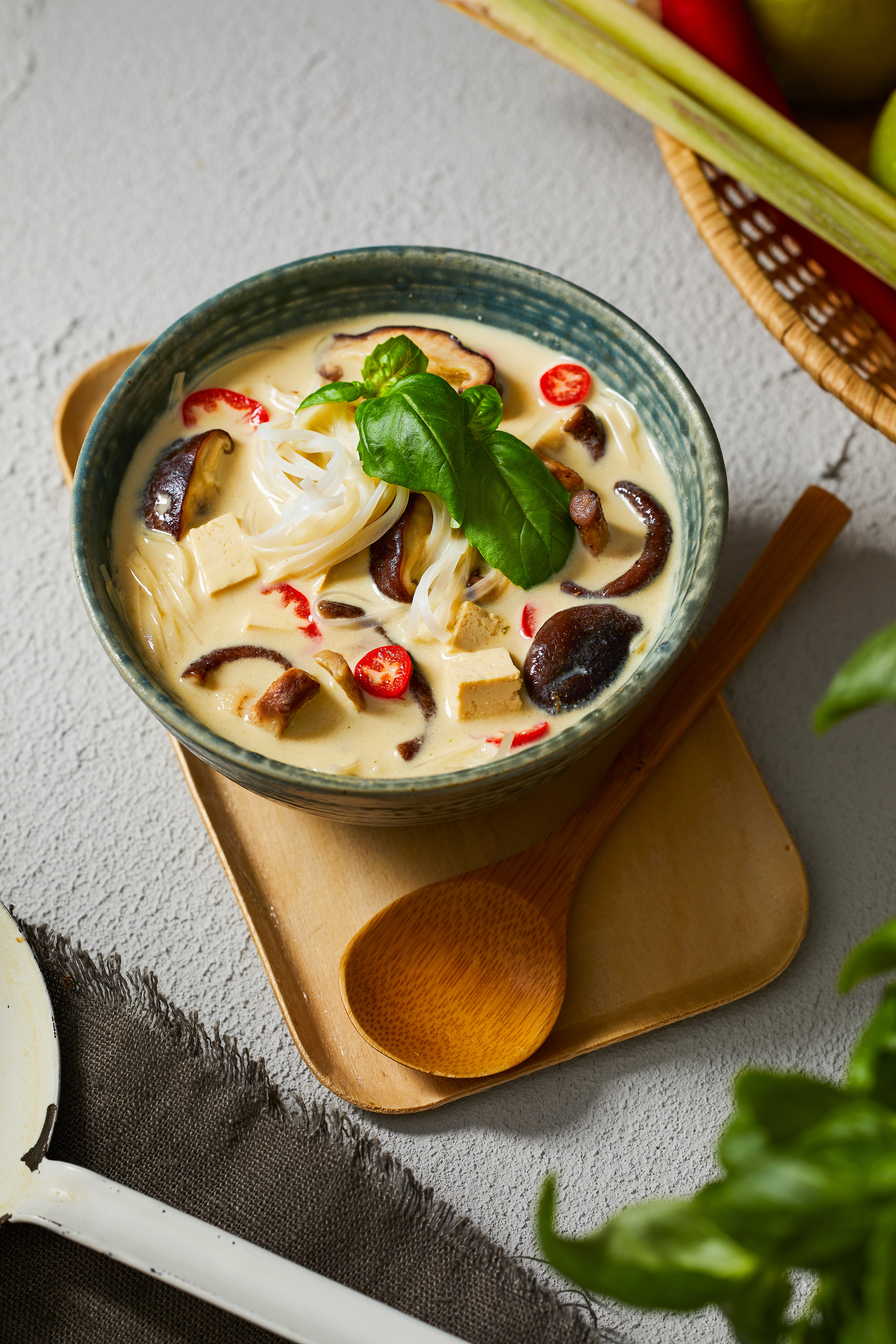 Thaise kokossoep met paddenstoelen