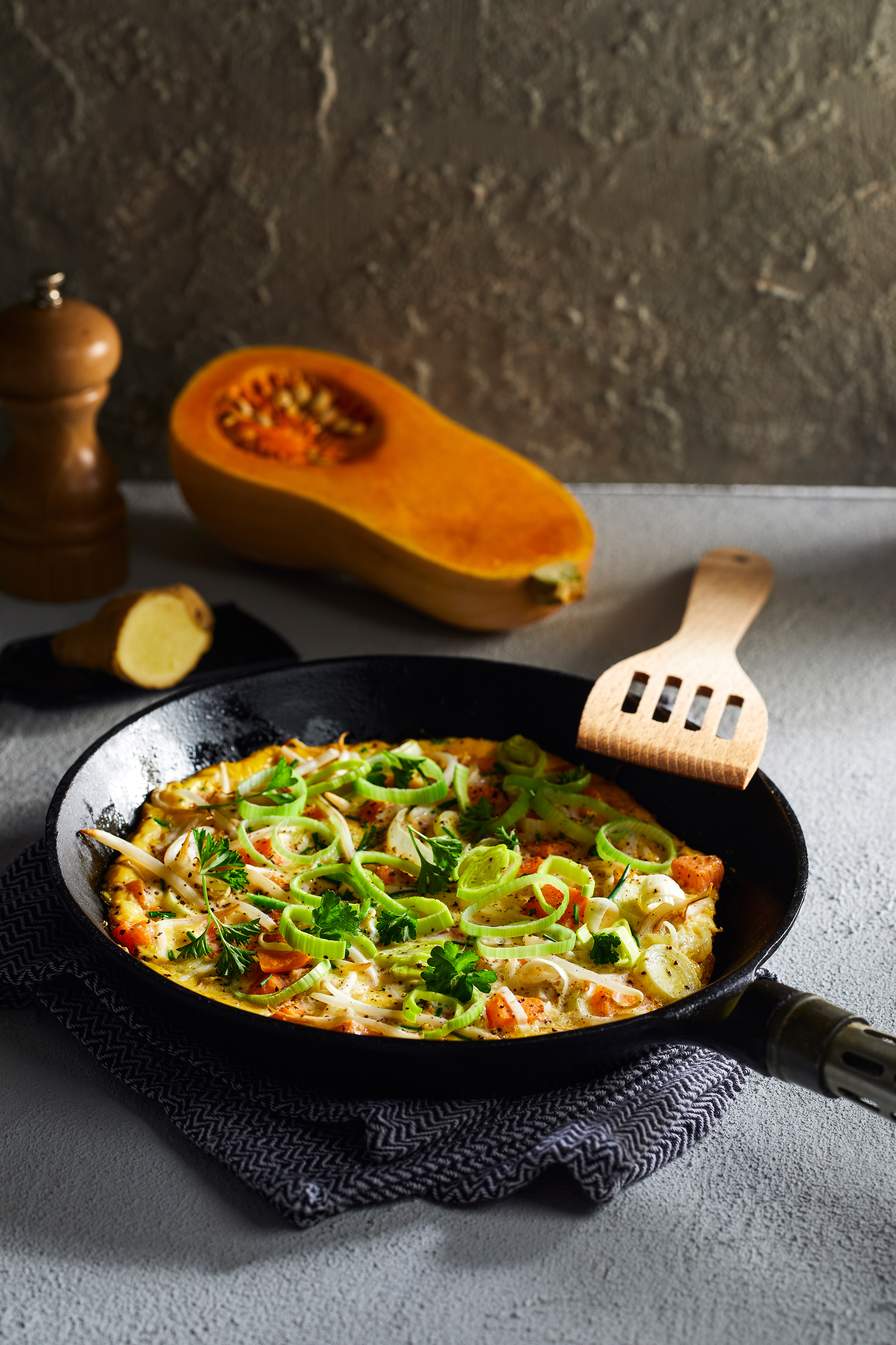 Oosterse pompoenomelet