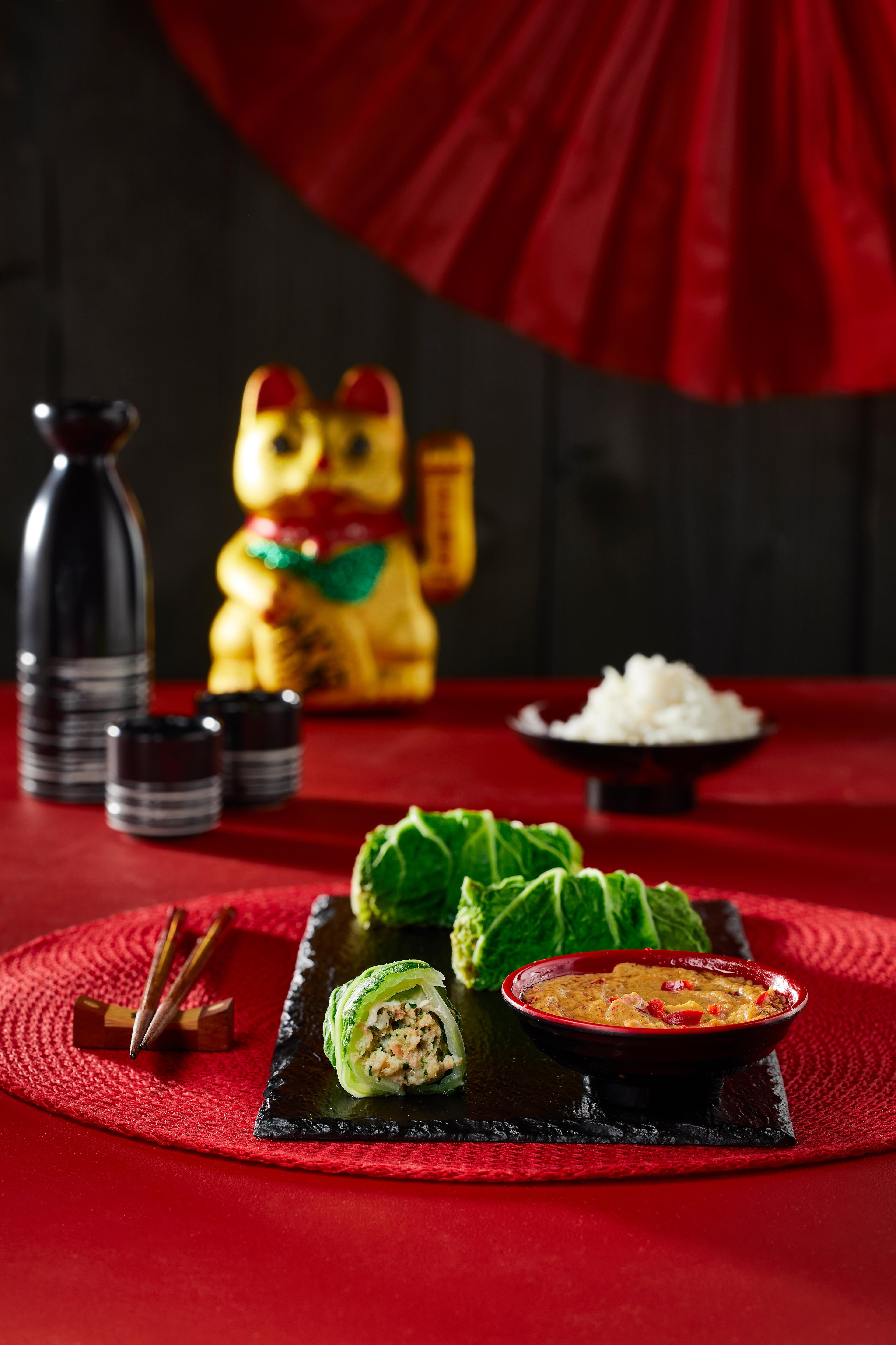 Chinese-koolpakketjes met visgehakt