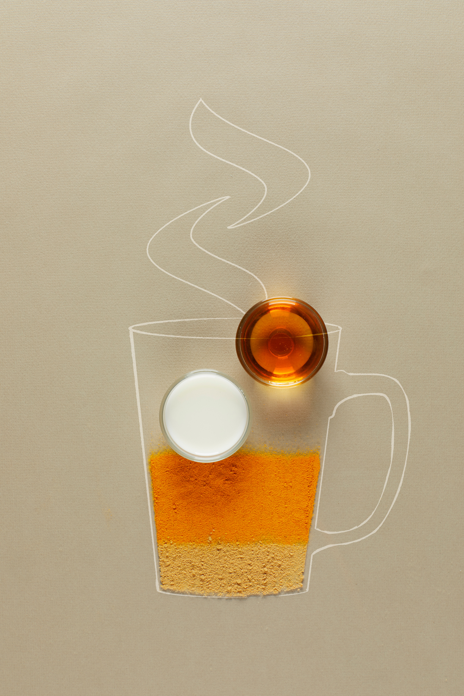 Gouden kurkuma-gember latte