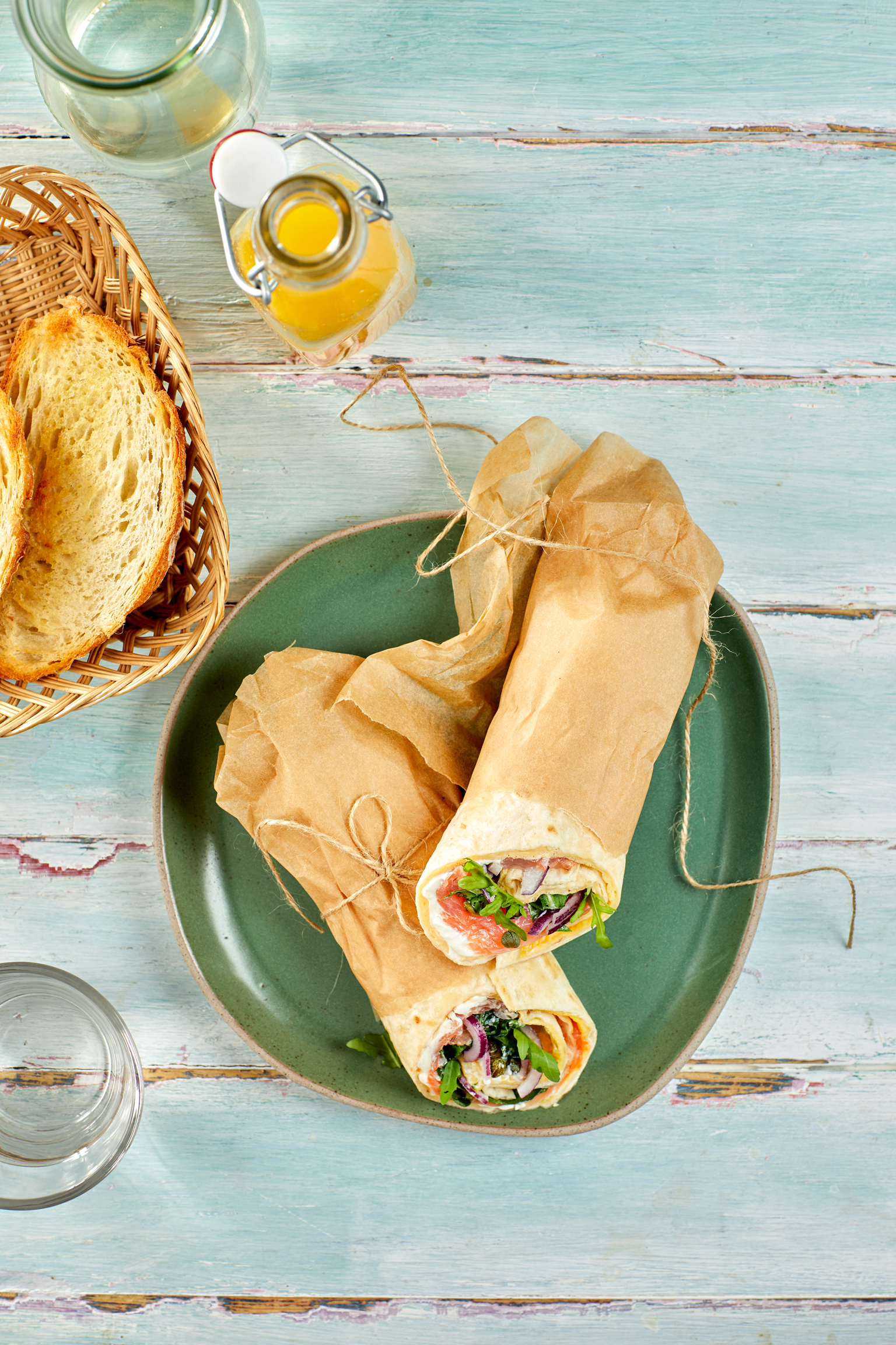 Taquitos met roomkaas en gerookte zalm