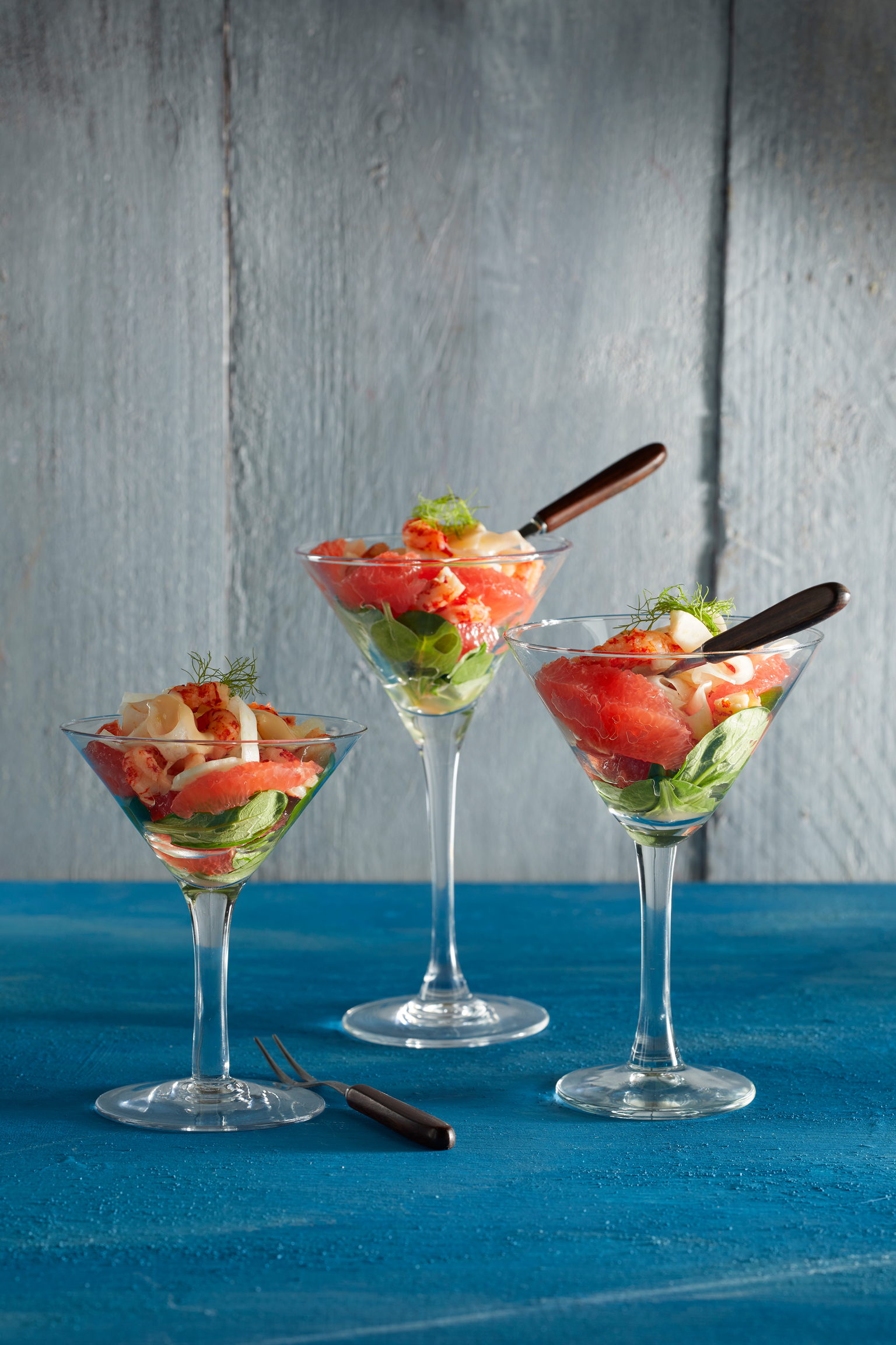 Rivierkreeftjescocktail met grapefruit en venkel