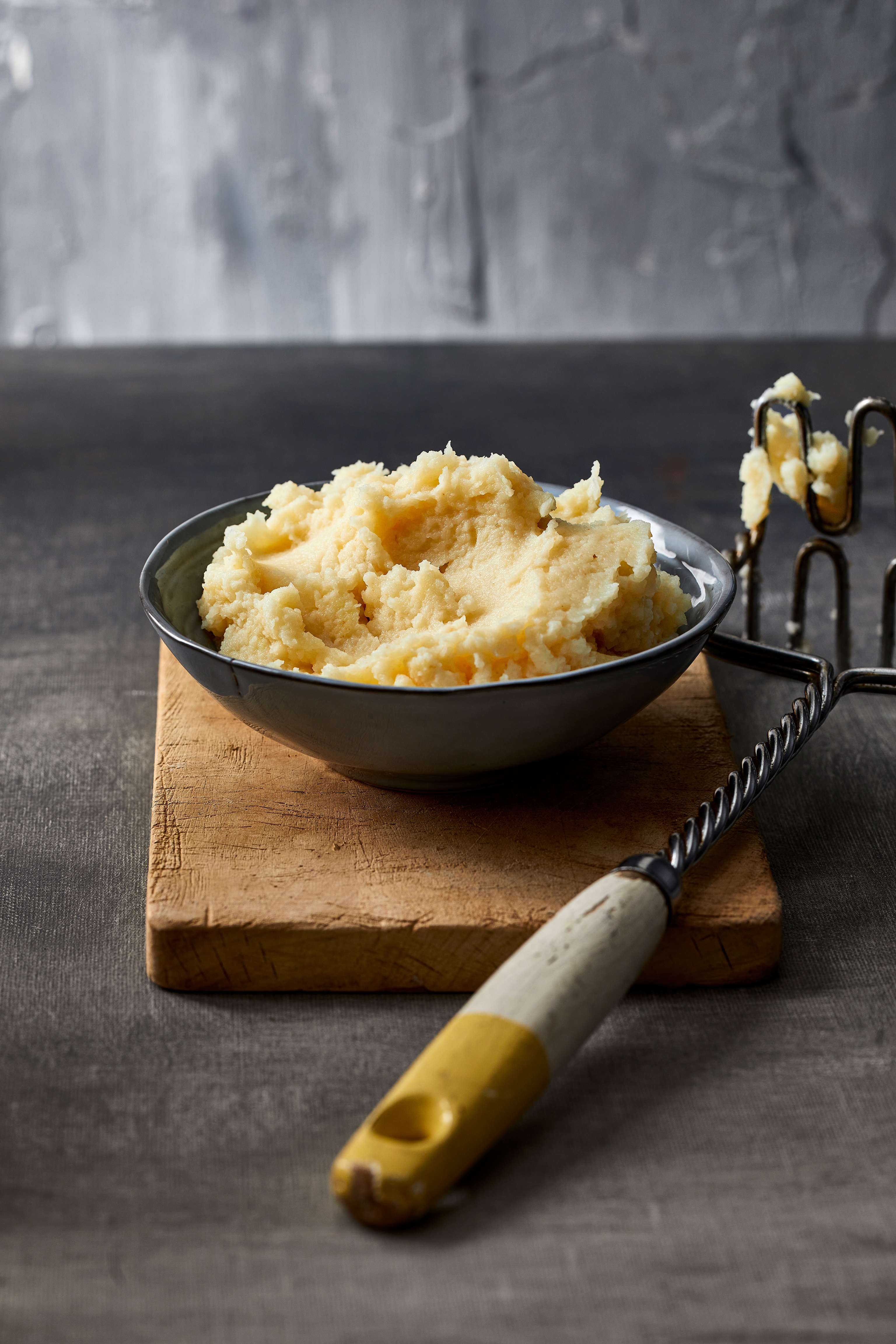 Knolselderij-knoflookpuree