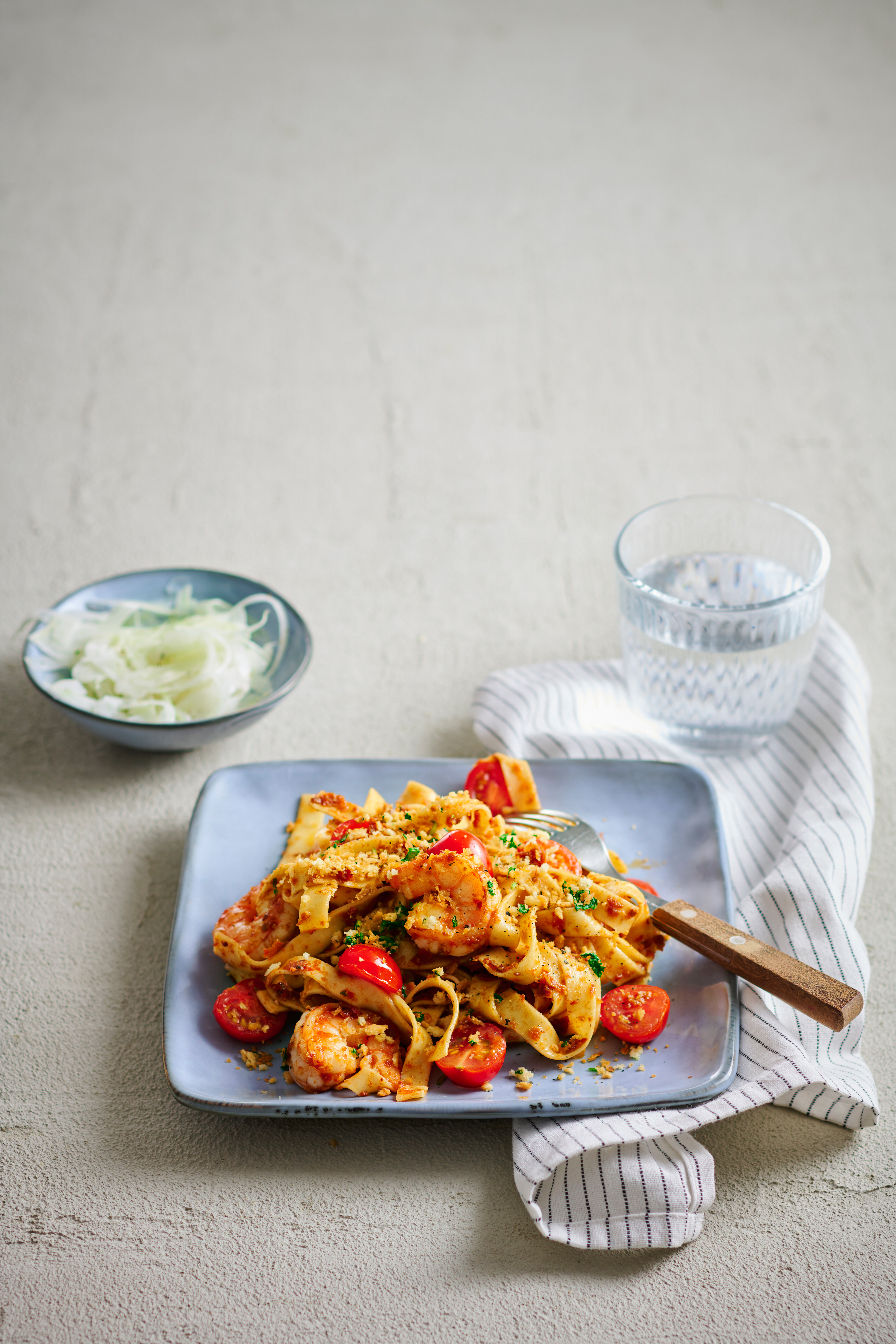 Tagliatelle al gamberetti