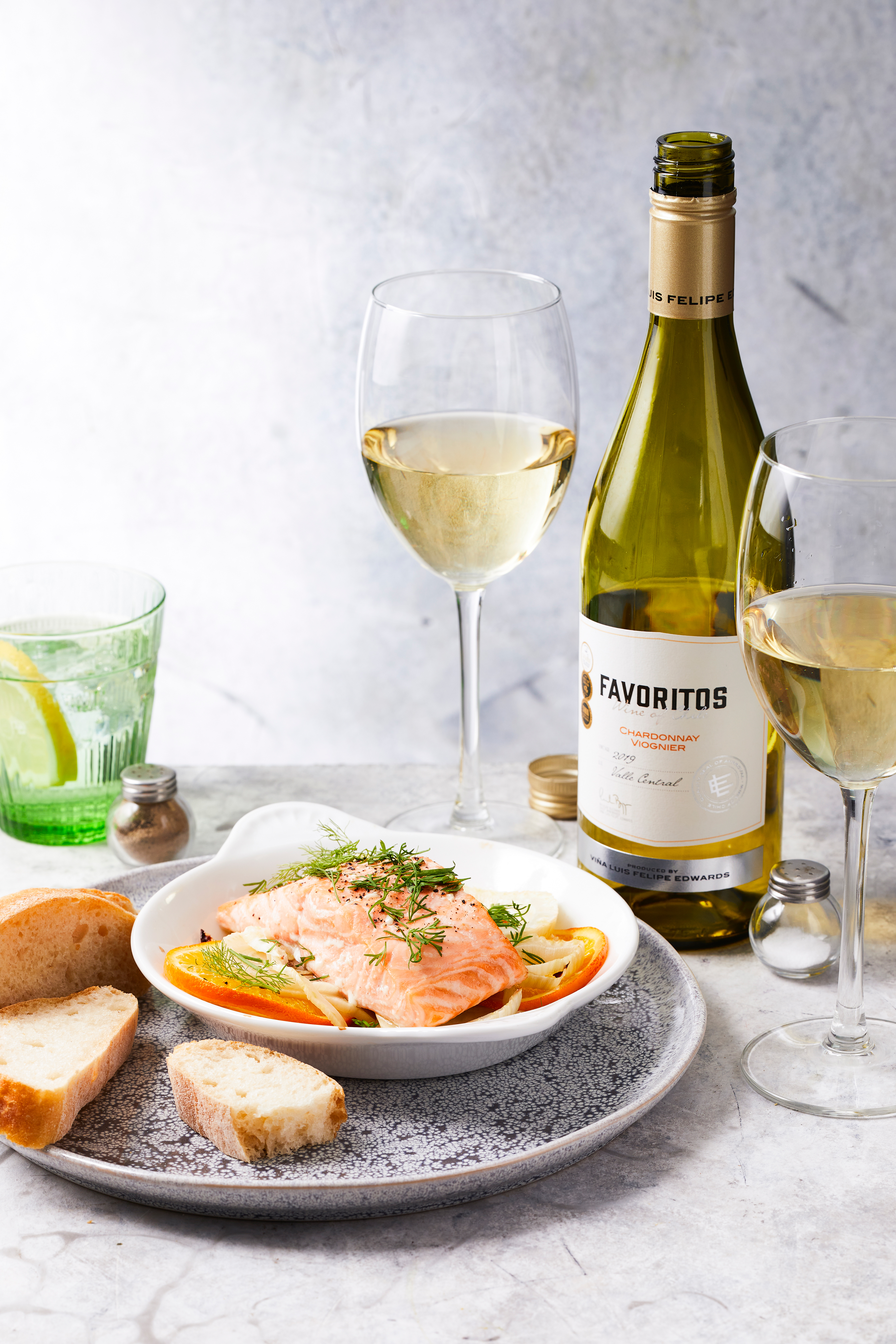 Zalmfilet met sinaasappel en venkel