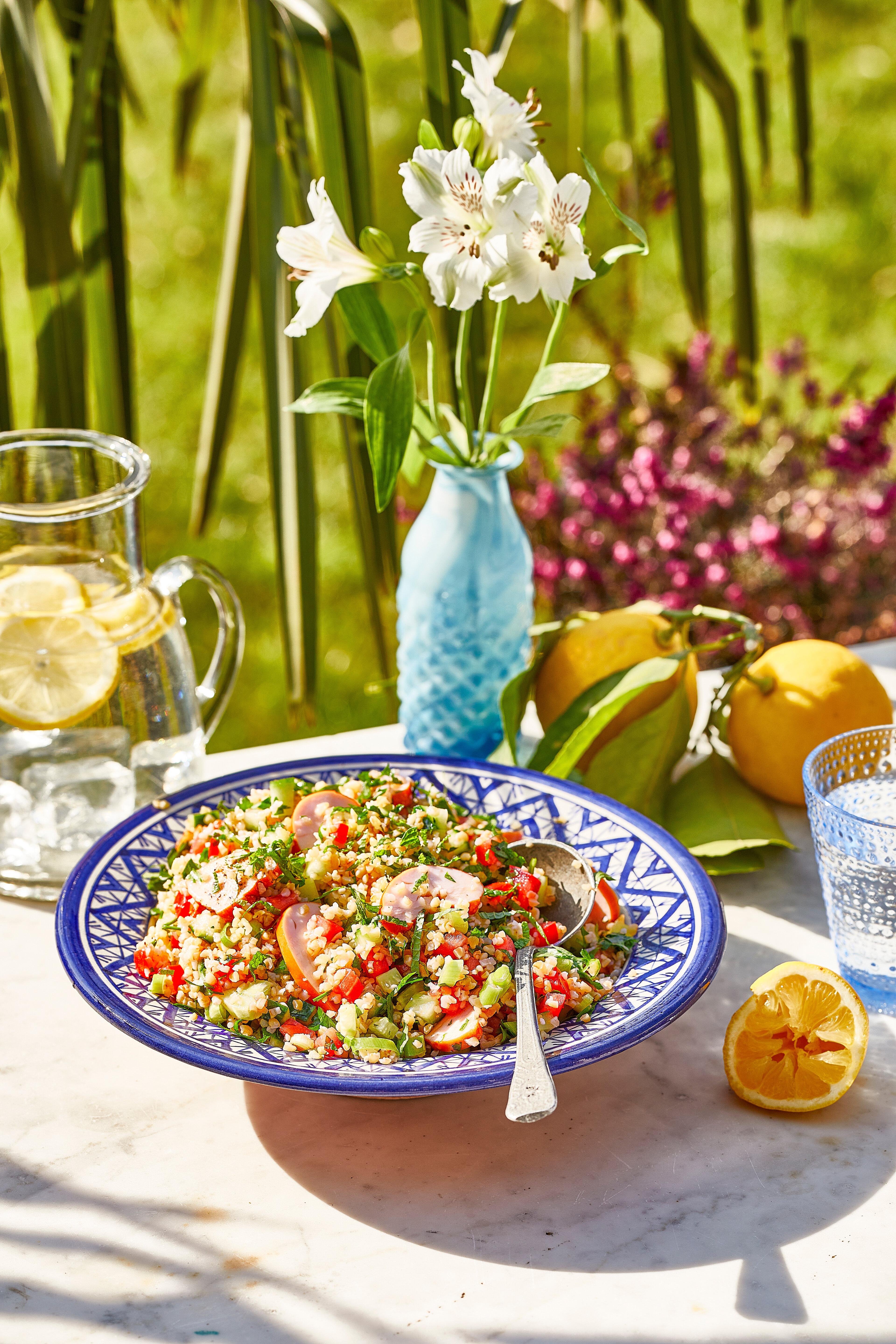 Tabouleh met gerookte kip