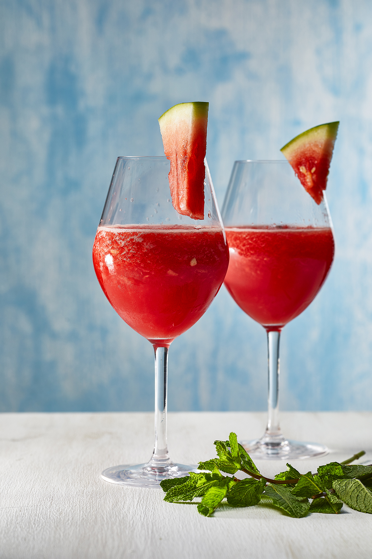 Watermeloen-rosé slush