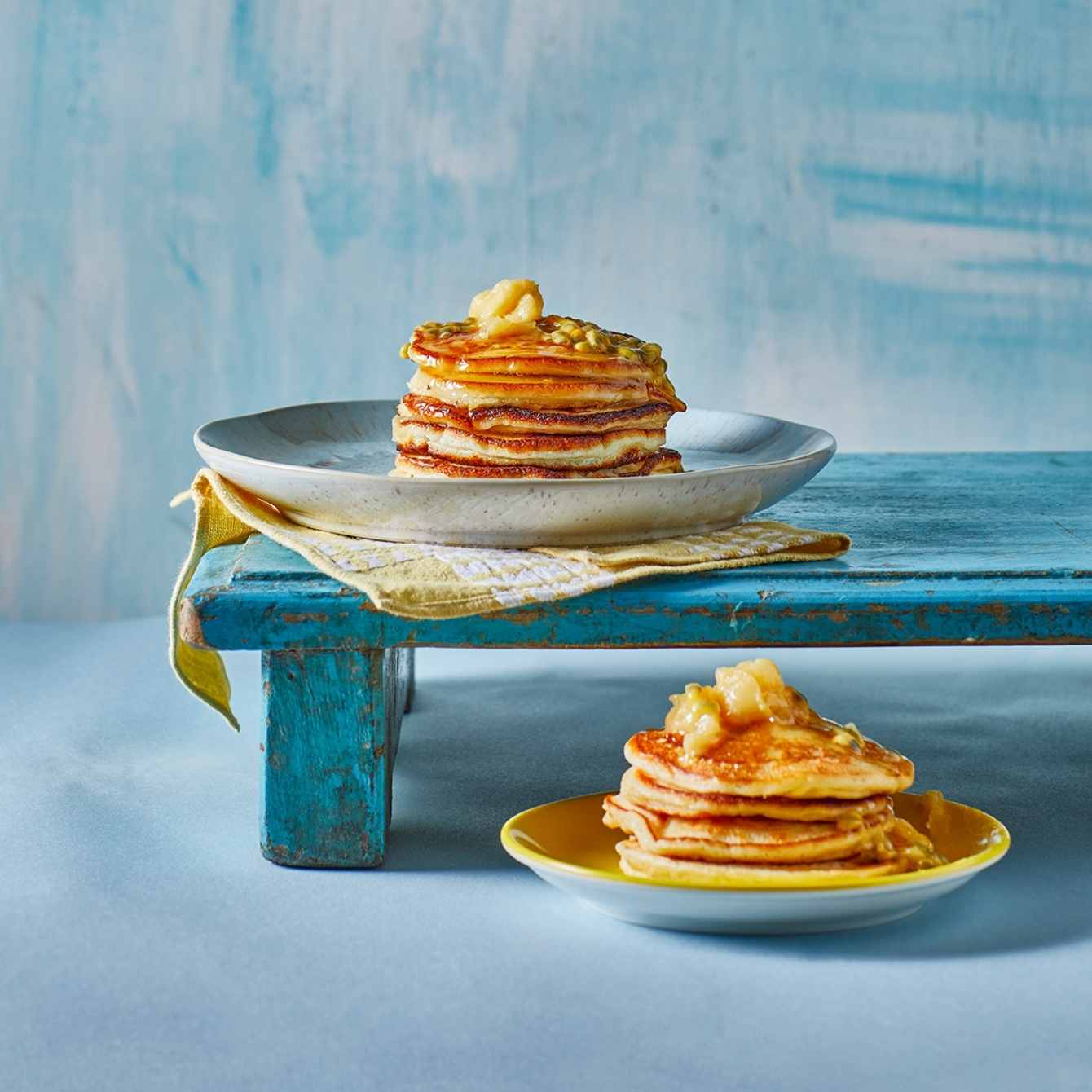 Ricotta pancakes met passievrucht