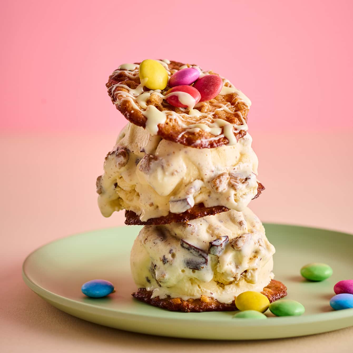 Koektaartje met speculaas-ijs