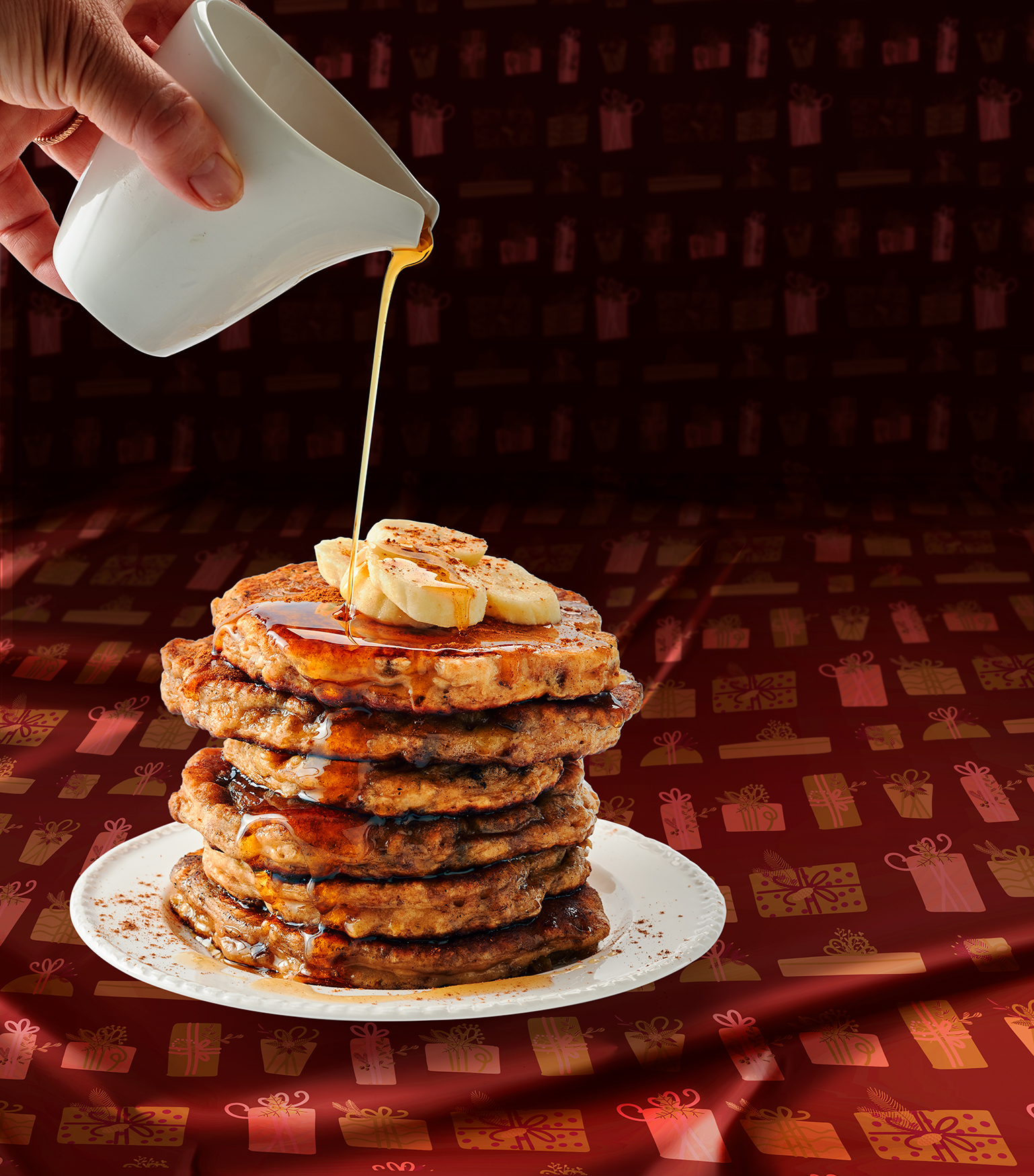 Speculaas-banaan pancakes