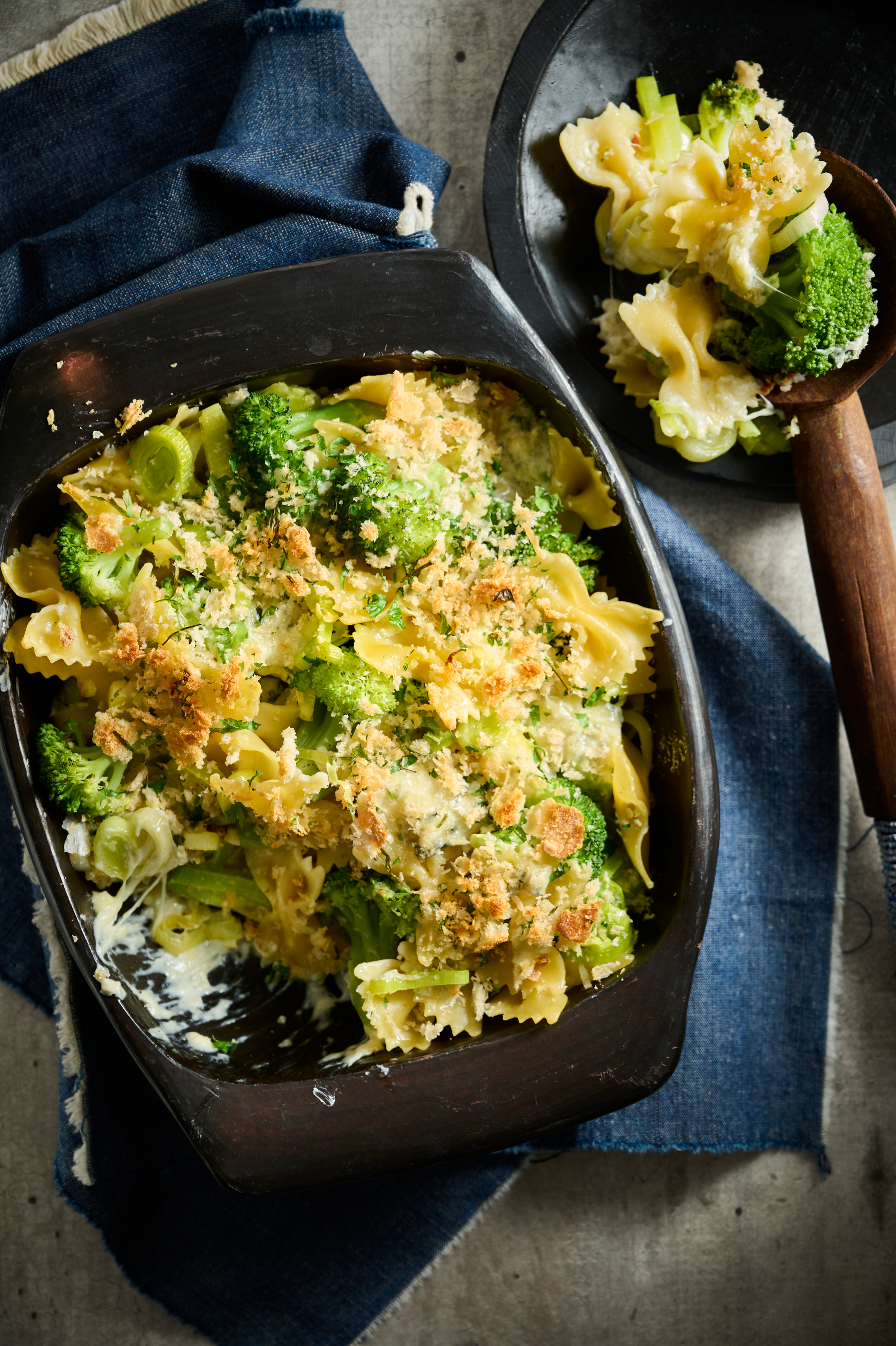 Broccoli-pastagratin met vier kazen
