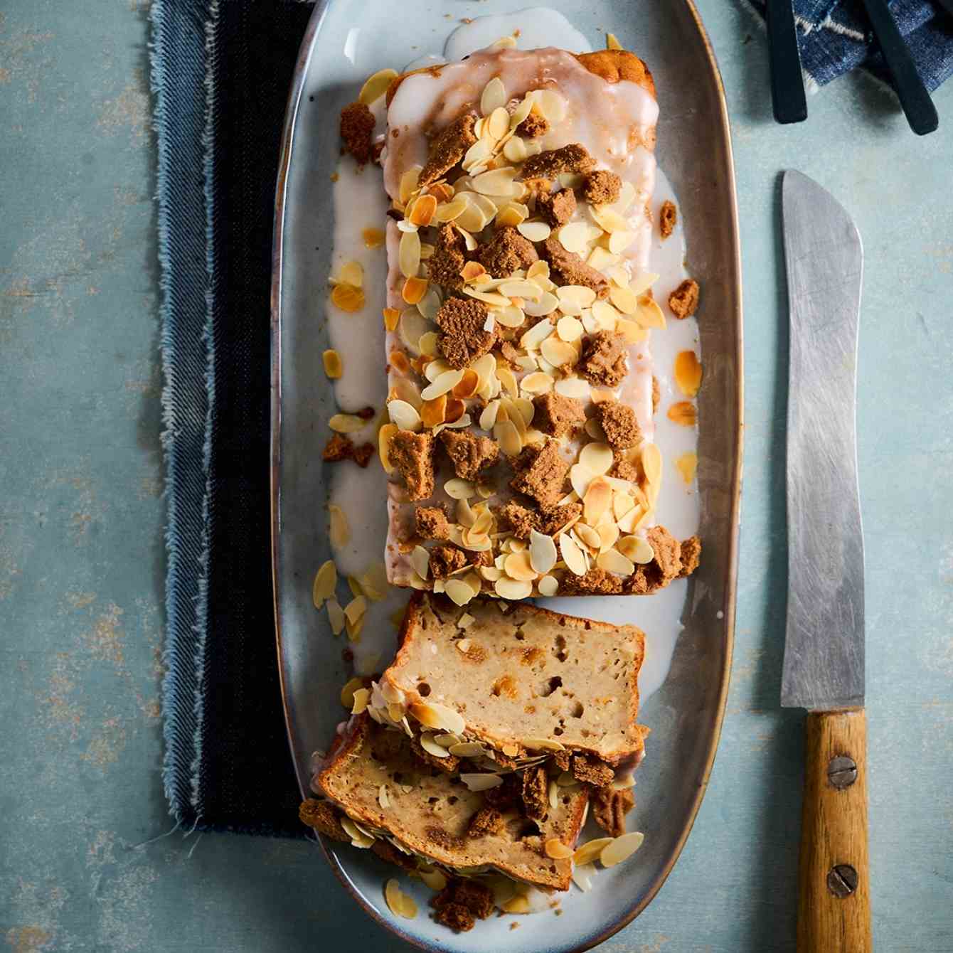 Bananenbrood met speculaas en amandel