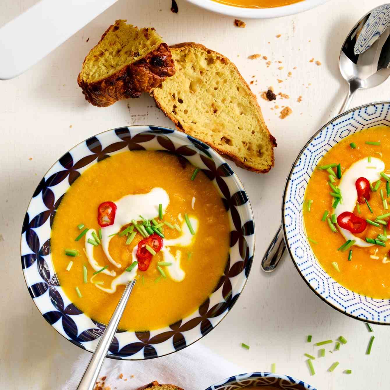 Wortelsoep met gember en kerrie