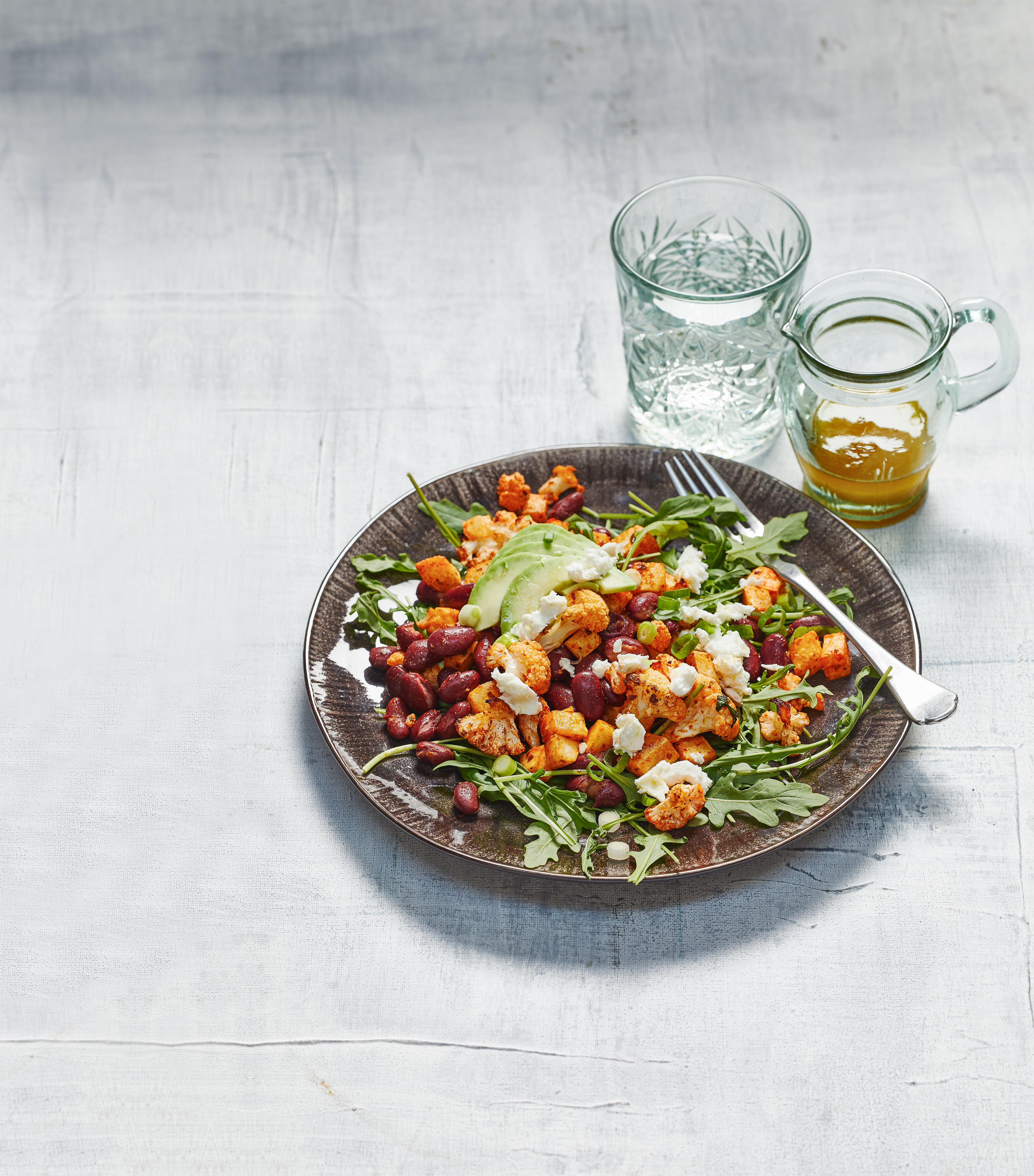Bonensalade met bloemkool en knolselderij