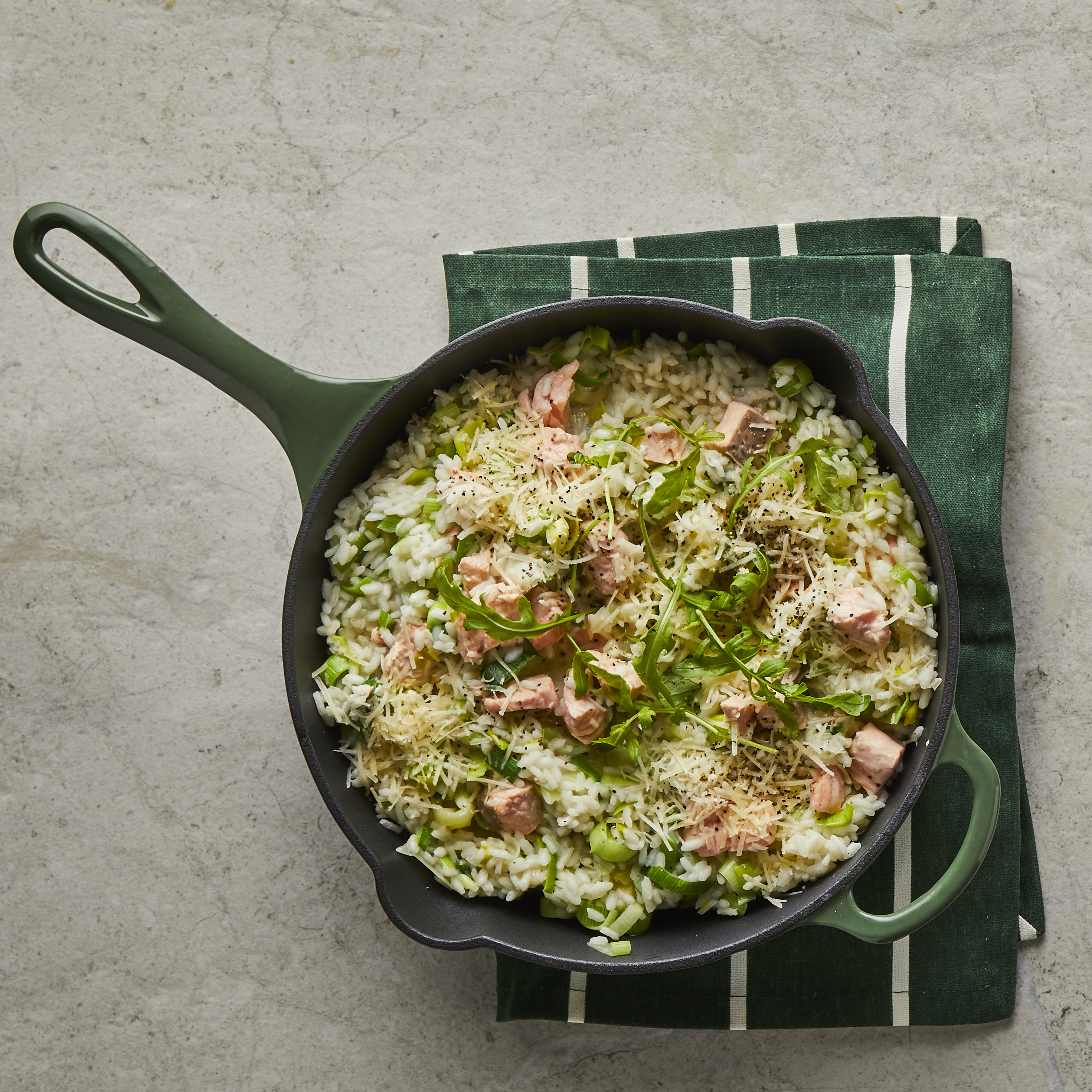 Preirisotto met zalm