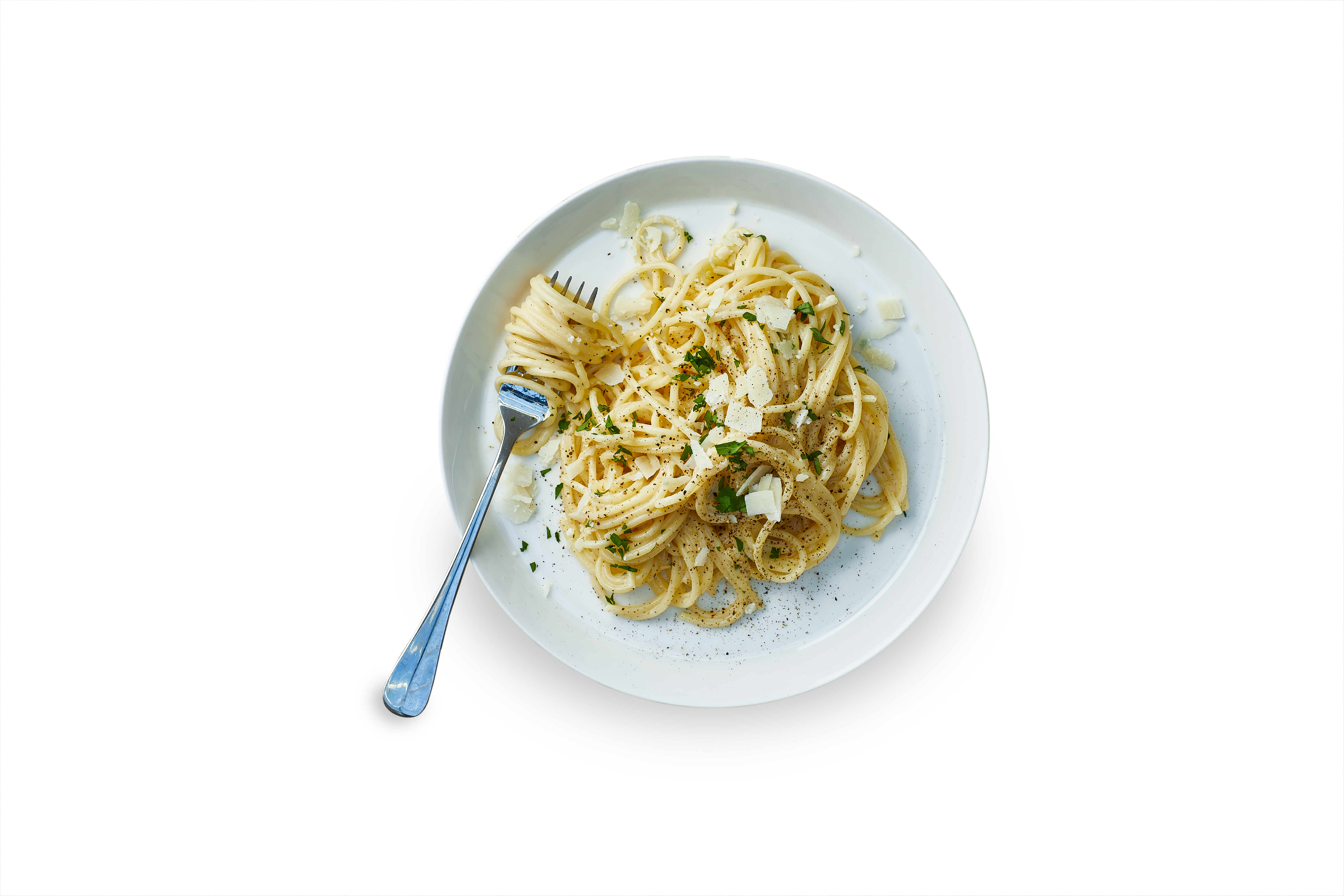 Spaghetti met ei en citroen