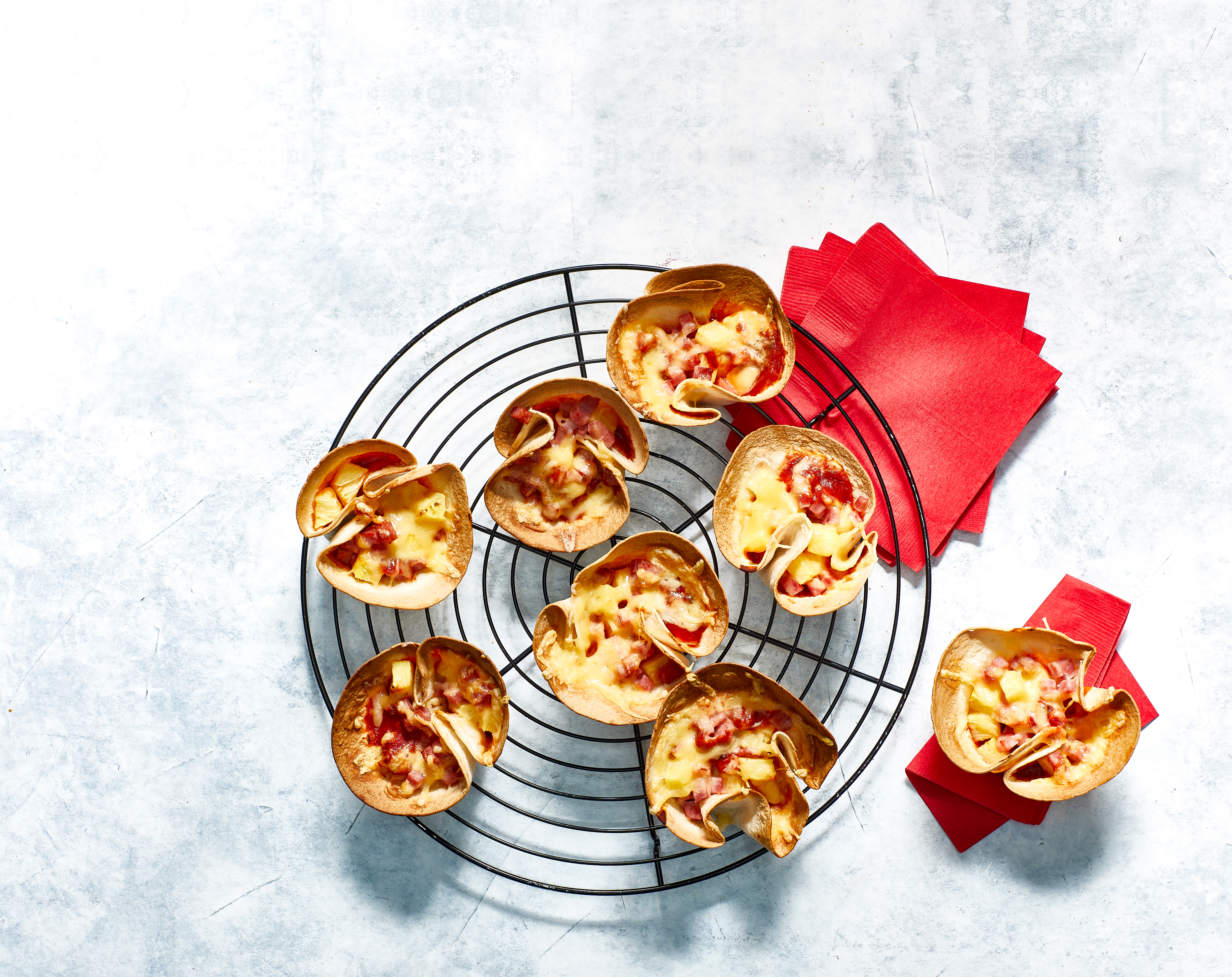 Tortilla-pizza hawaï