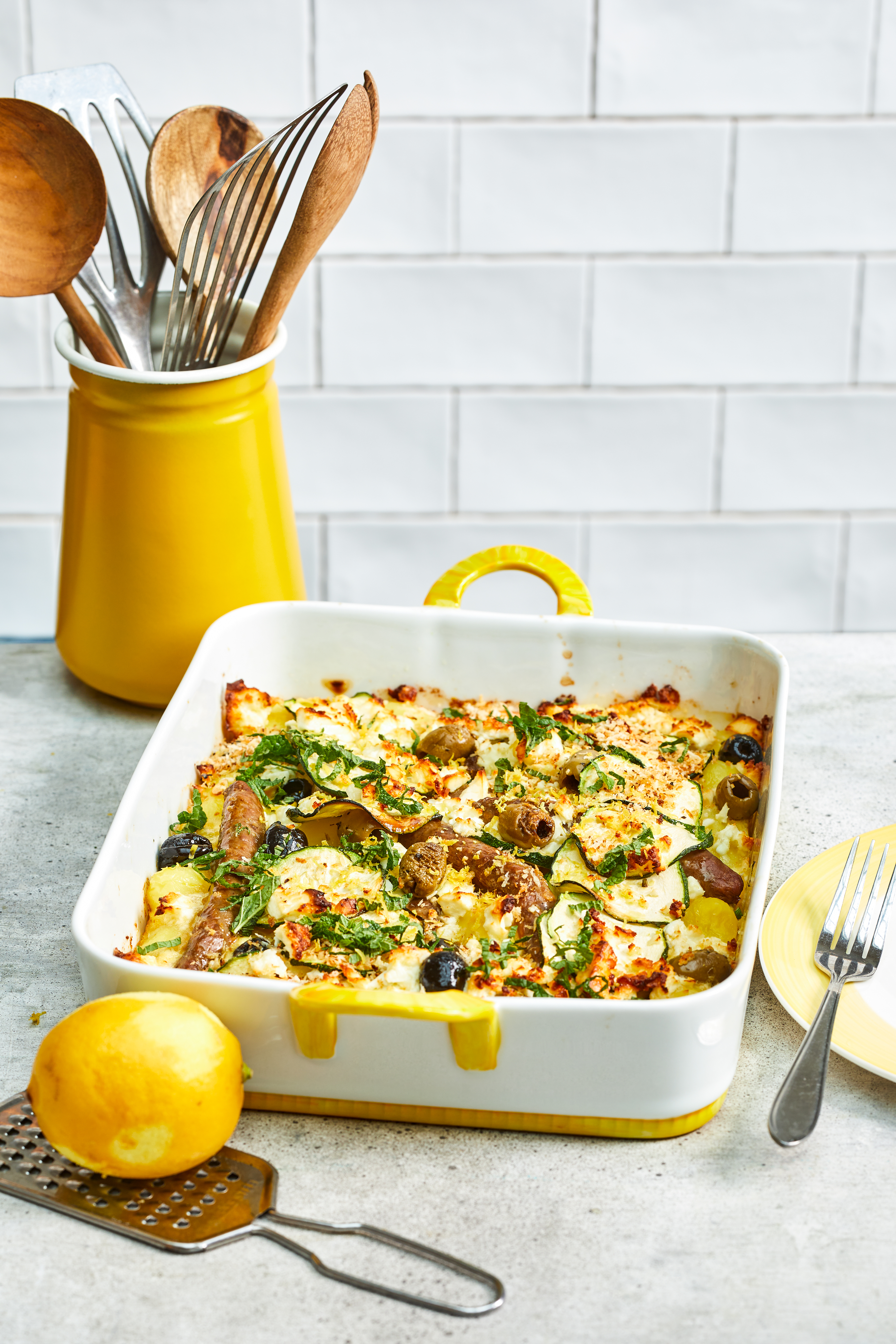 Groentegratin met worstjes