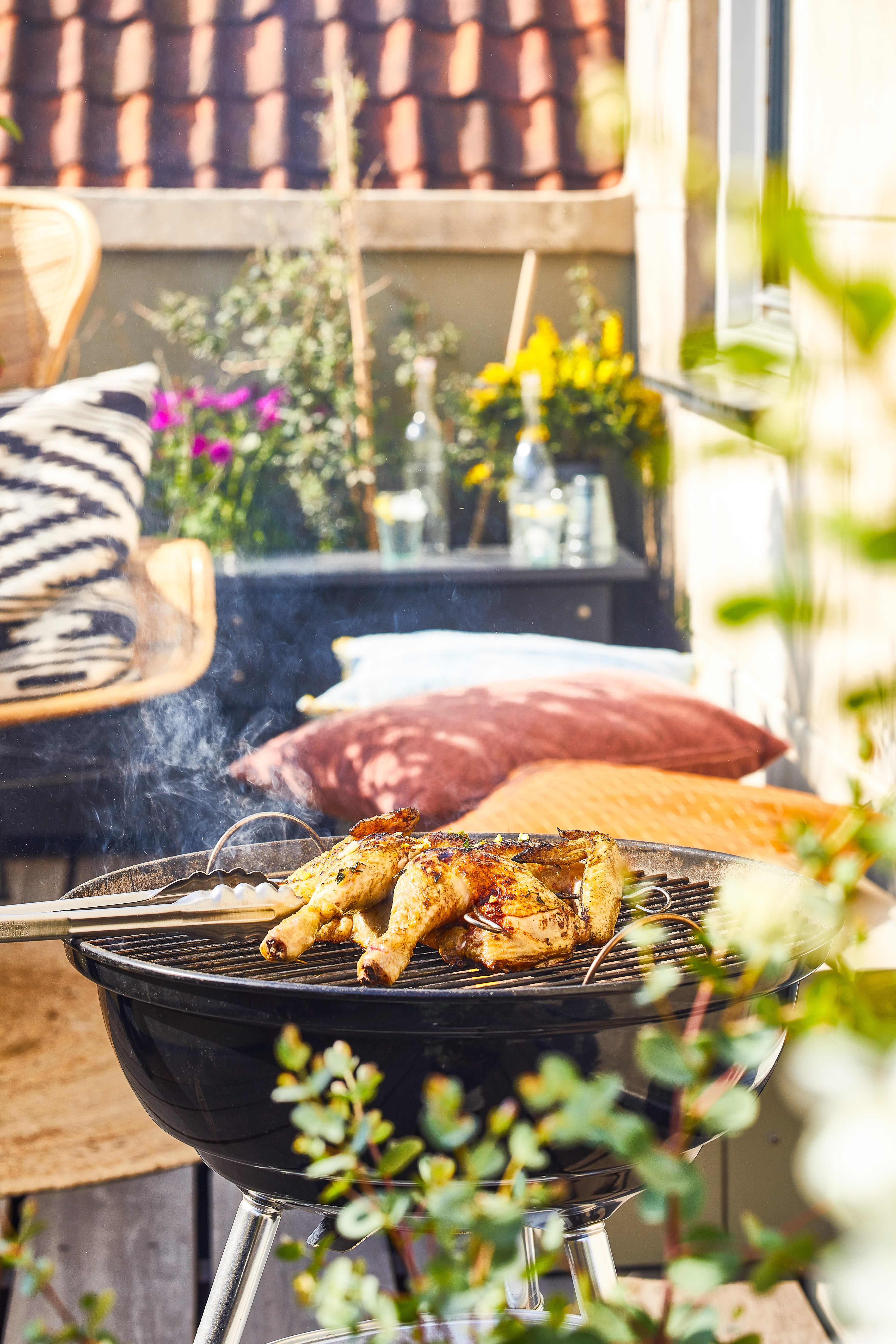 Gestrekte gelakte kip