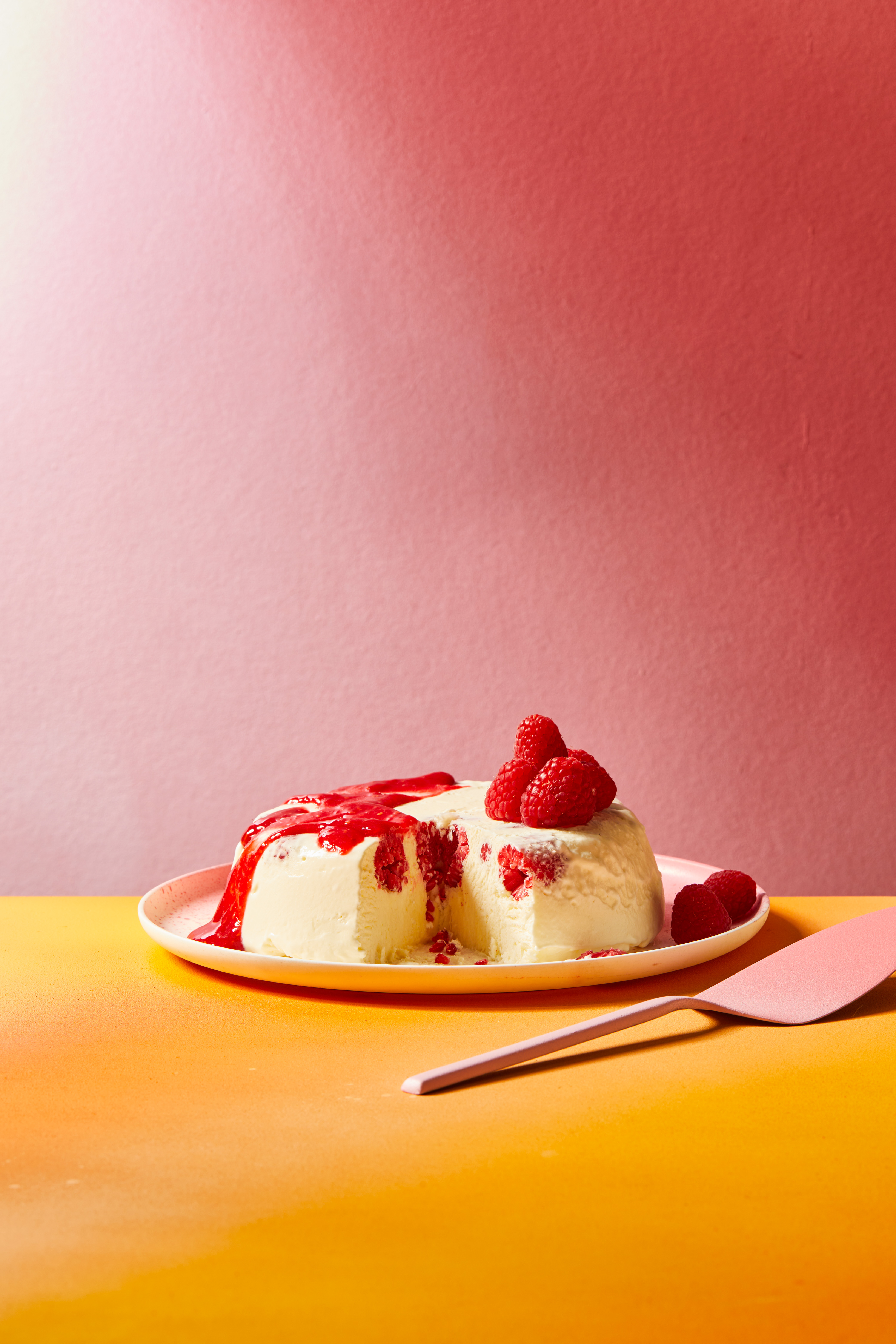 Semifreddo met frambozen