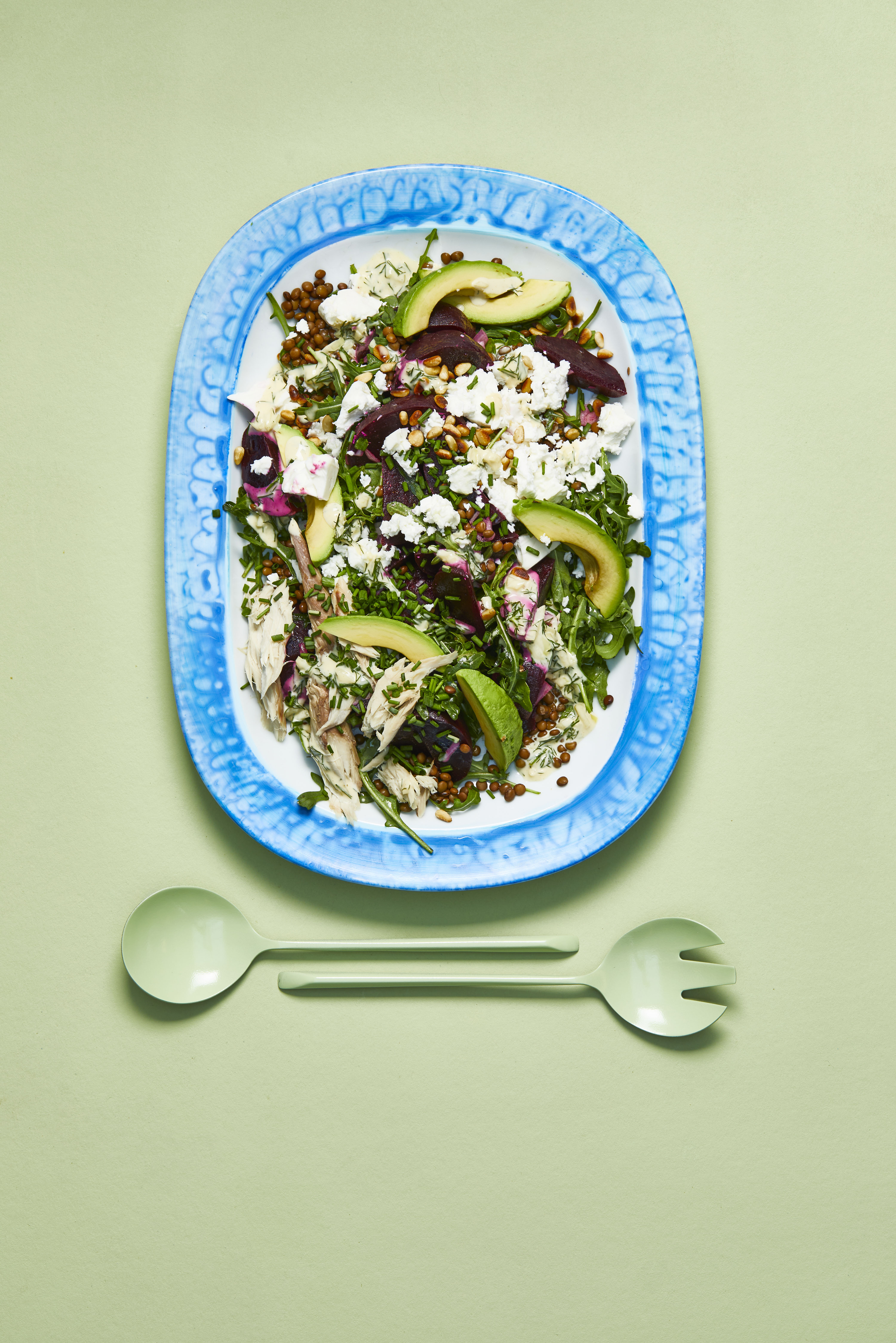 Avocado-bietensalade met feta