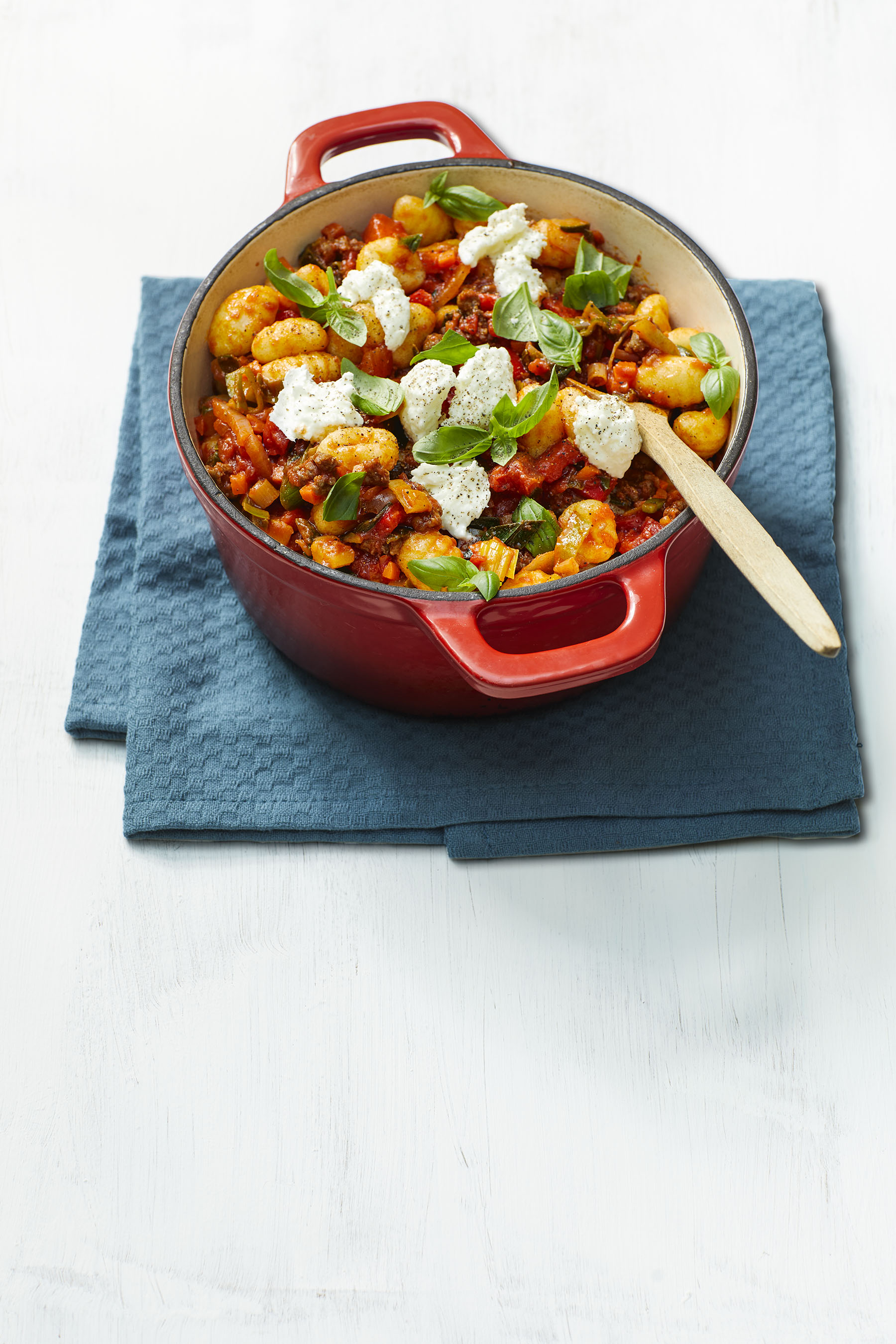 Gnocchi met worst en mozzarella