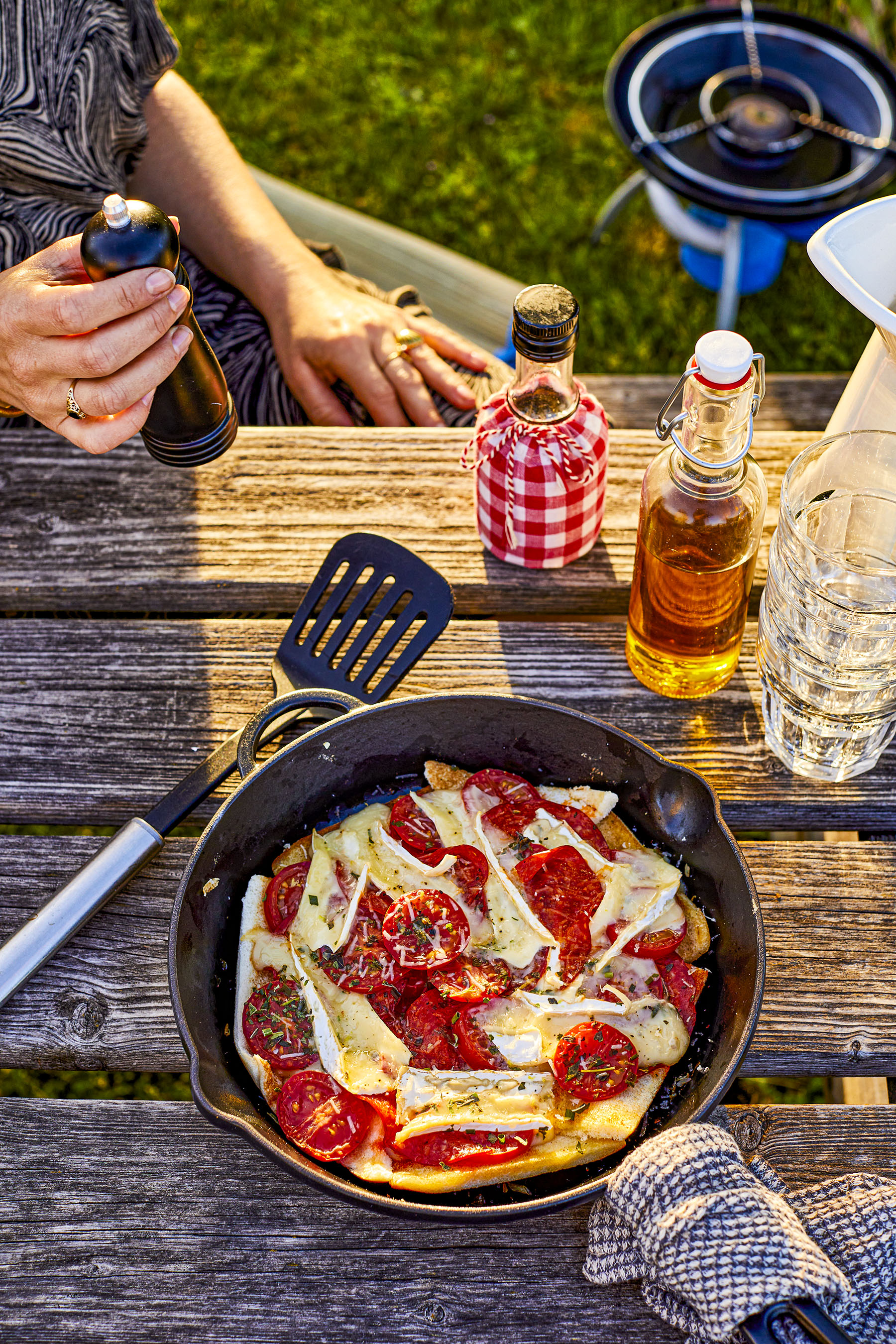 Panpizza met chorizo