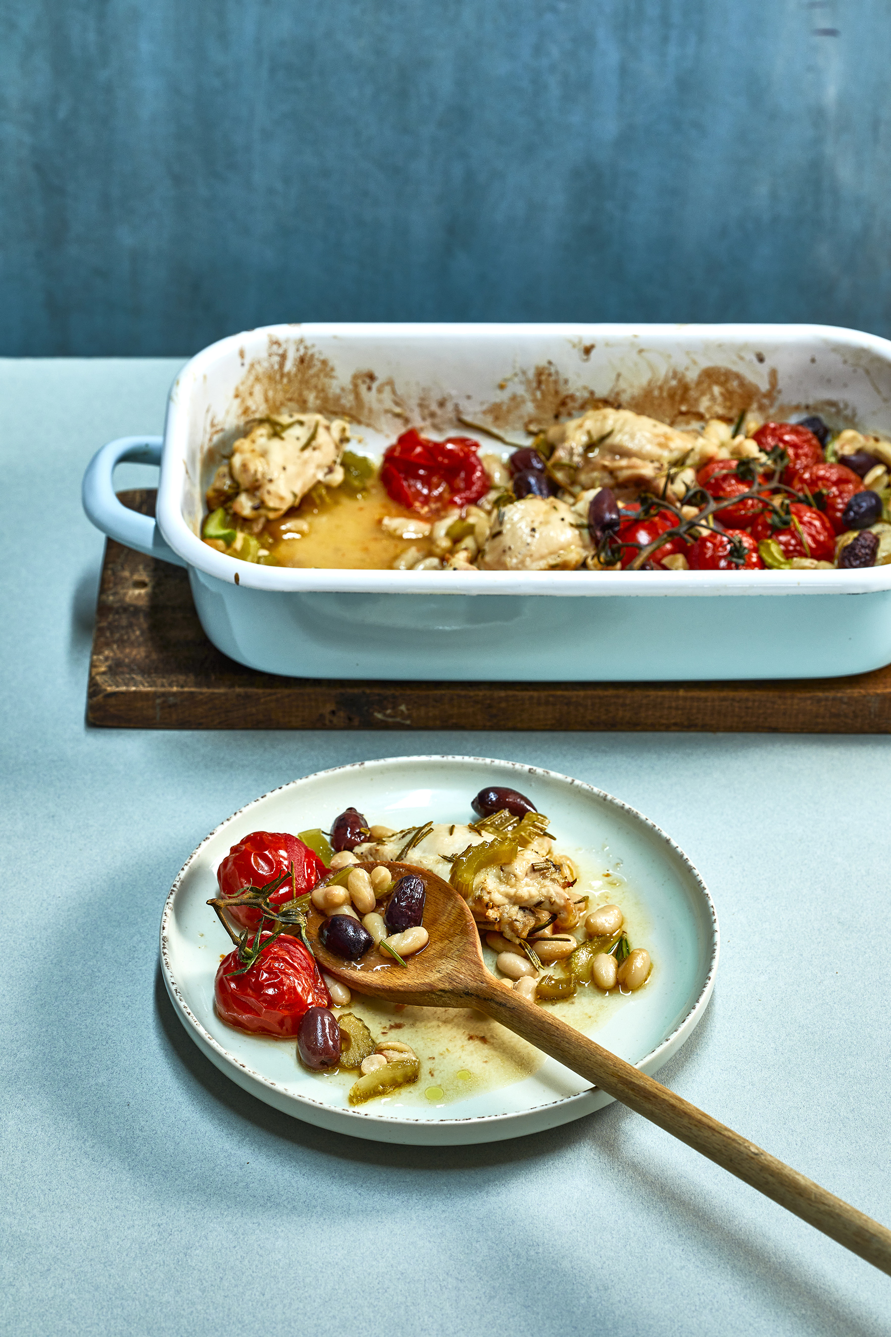 Kip met rozemarijn en cannellinibonen