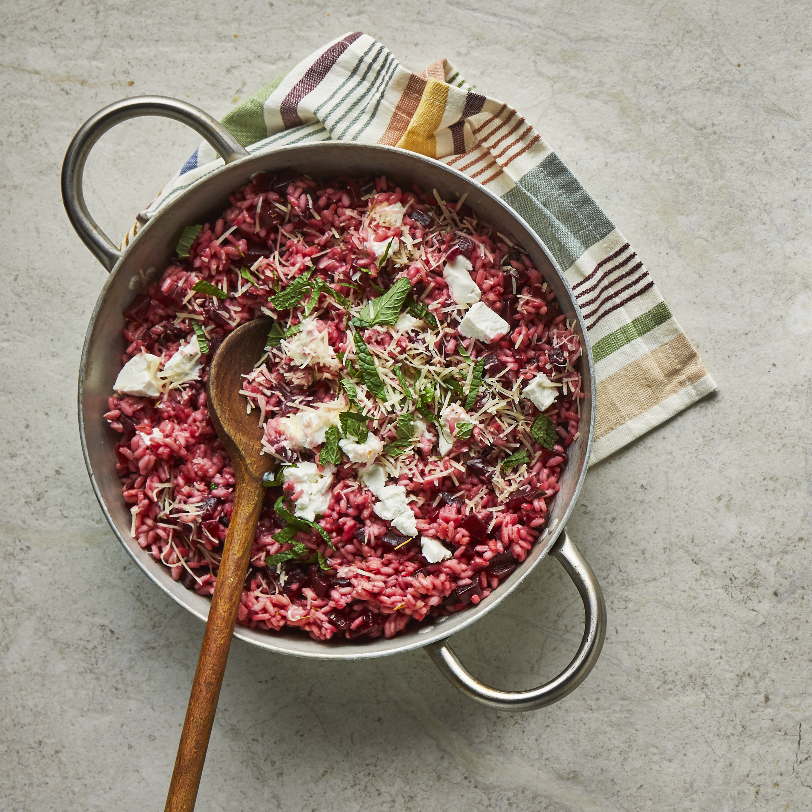 Bietenrisotto met geitenkaas