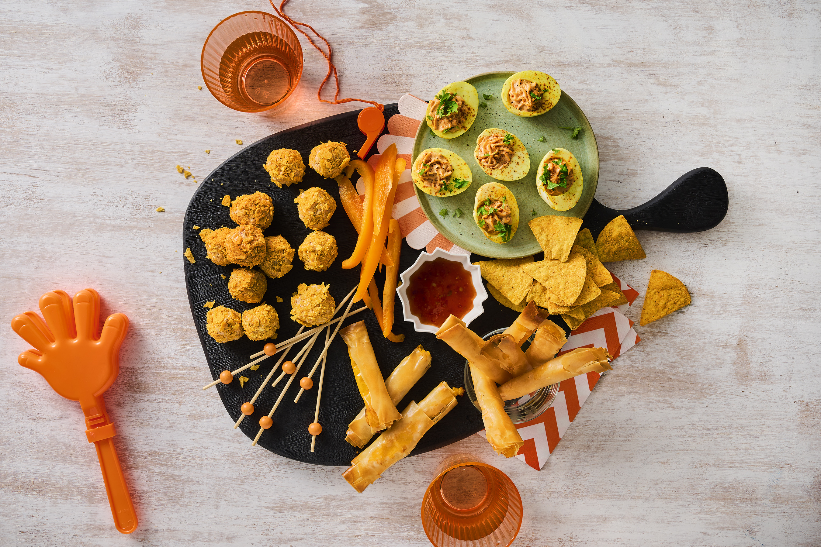 Oranje gevulde eitjes