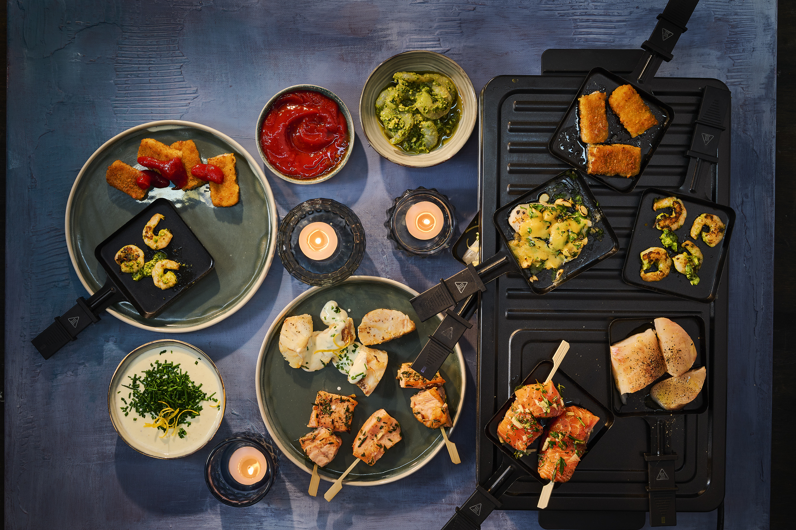 Visstick met tomaten-chilisaus