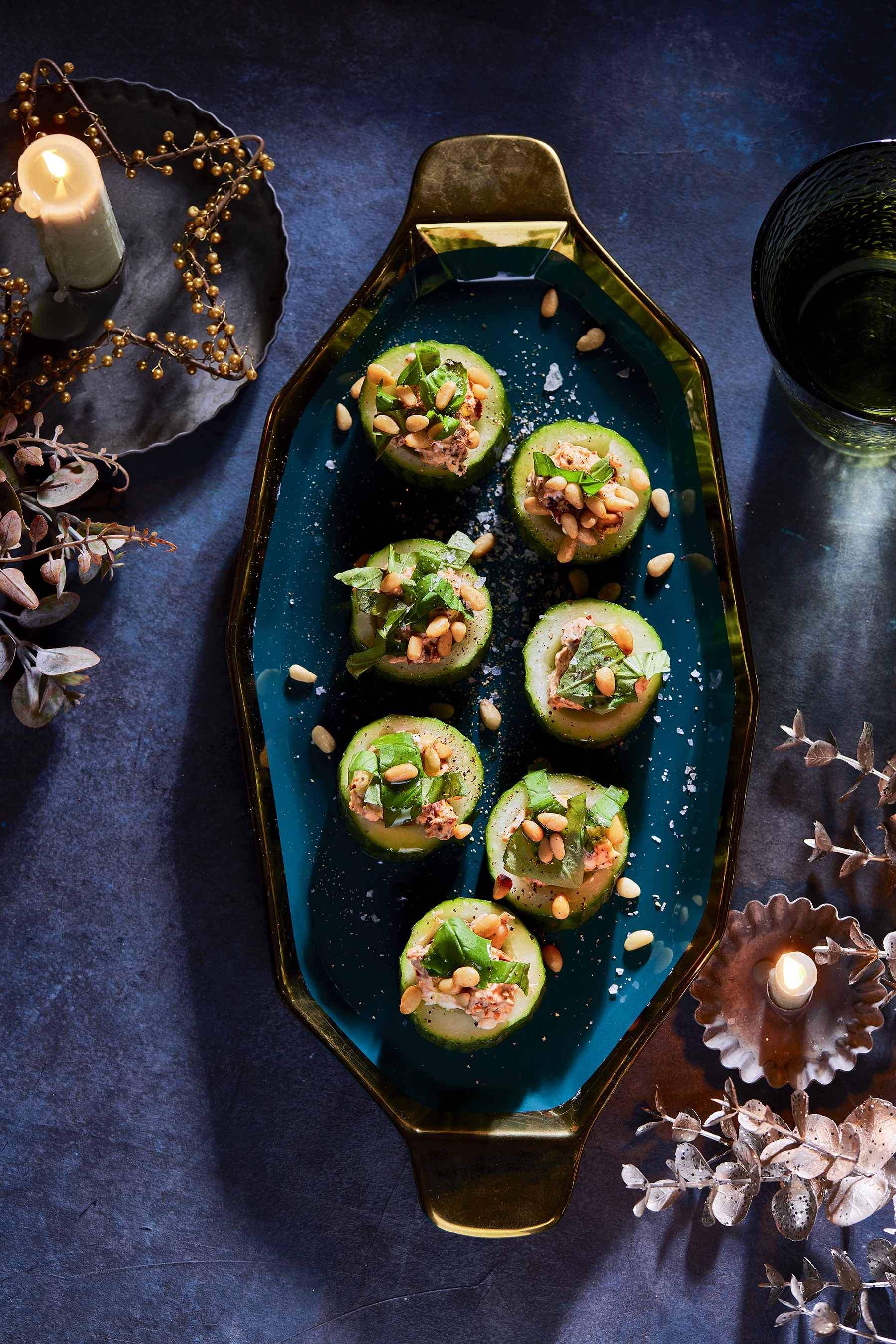 Komkommertoastjes met Italiaanse roomkaas