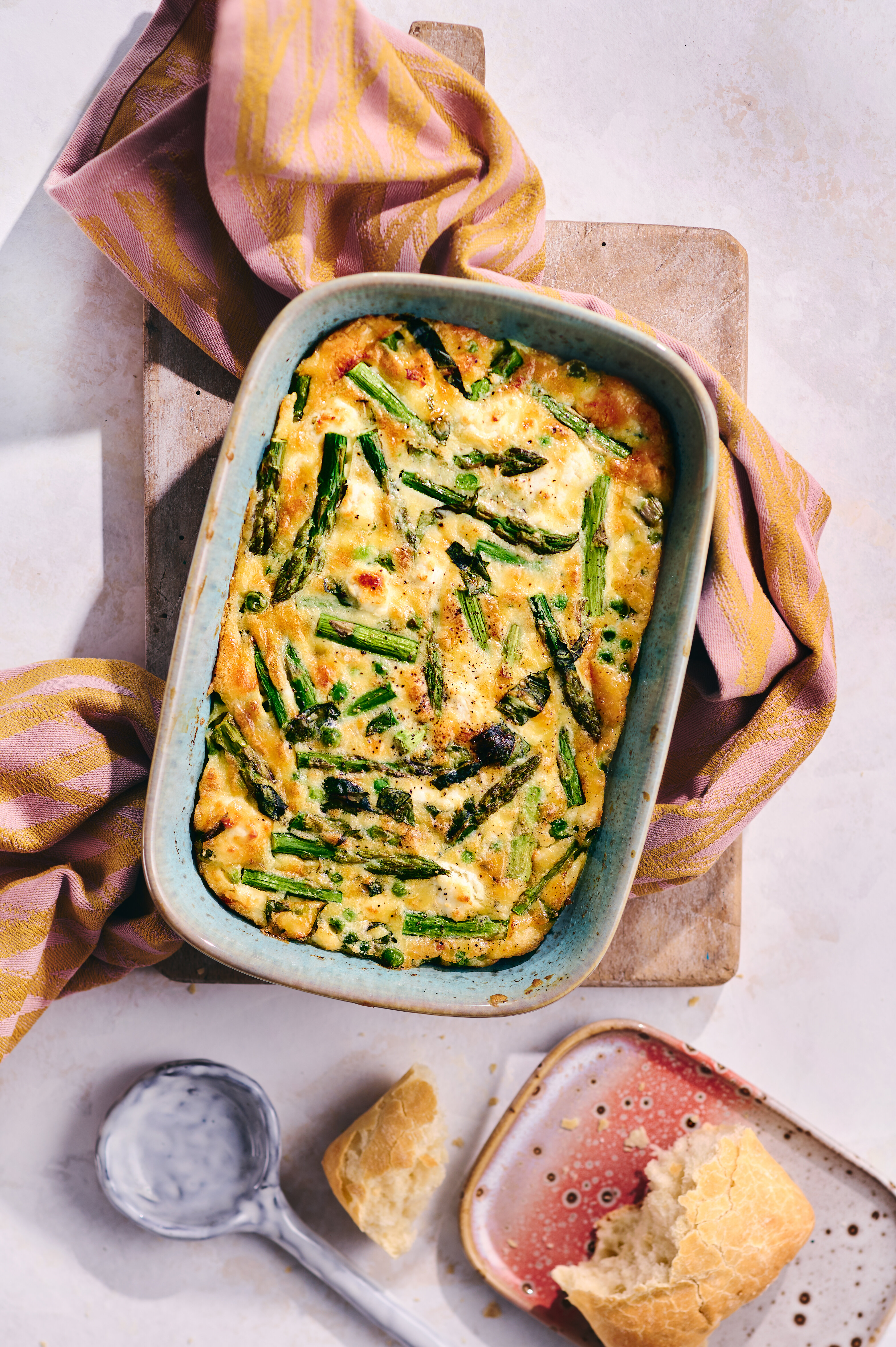 Frittata met groene asperges en geitenkaas